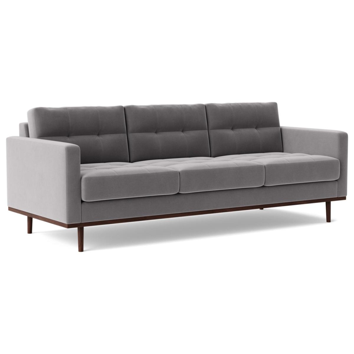 Swoon Berlin Velvet 3 Seater Sofa - Silver Grey – image 7