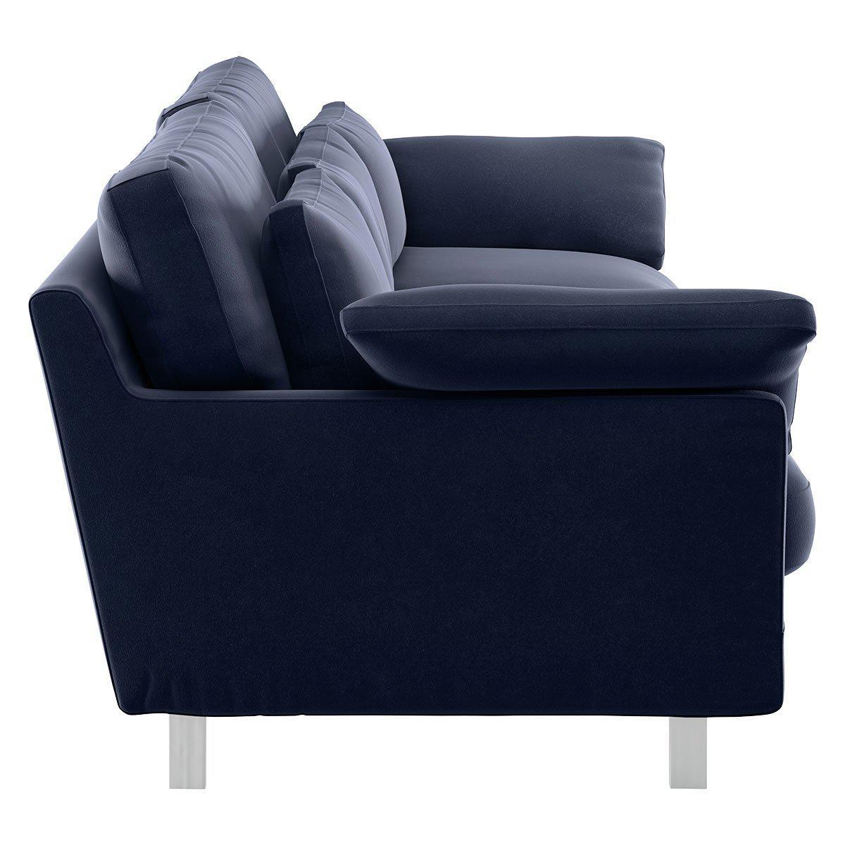 Habitat Cuscino 3 Seater Velvet Sofa - Navy – image 5