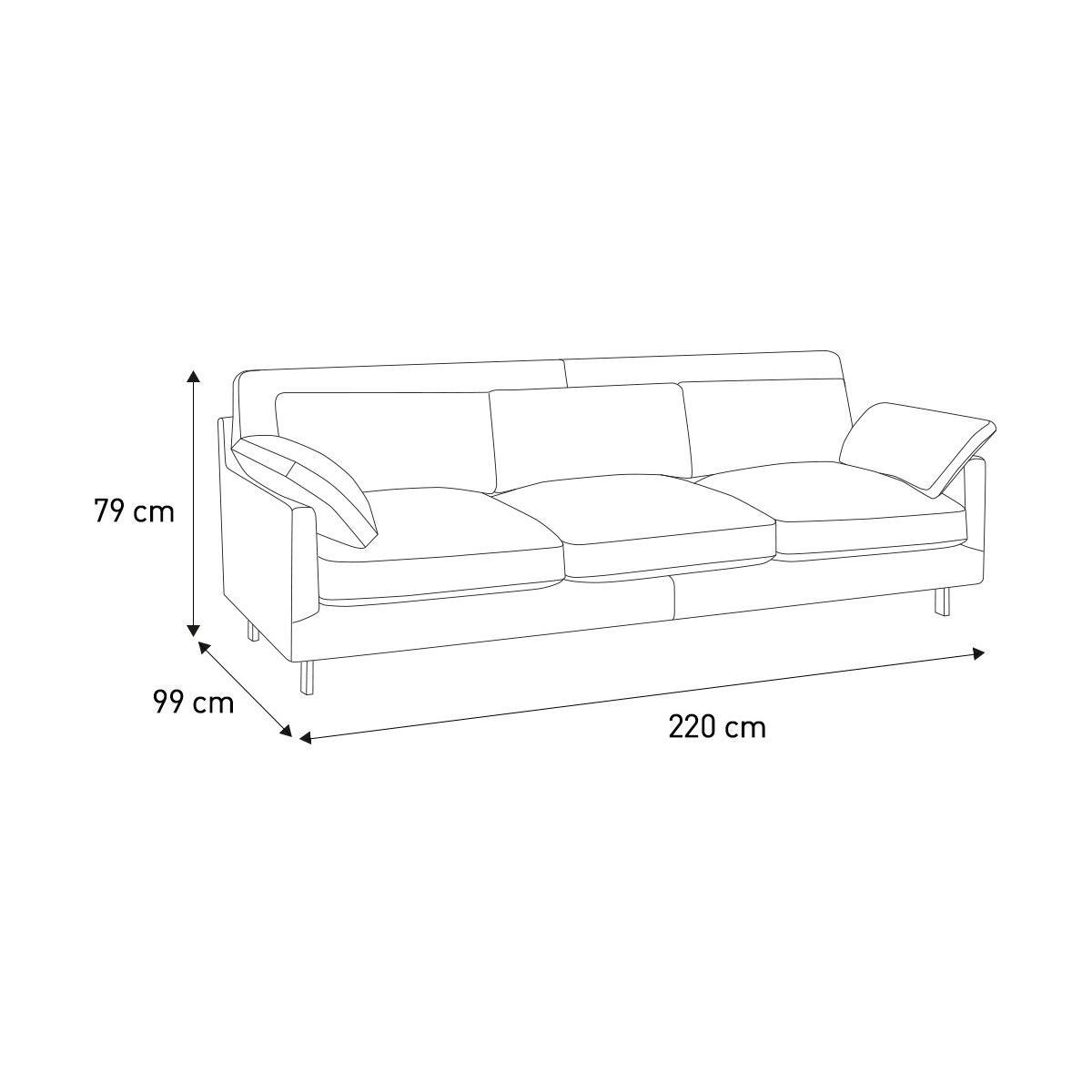 Habitat Cuscino 3 Seater Velvet Sofa - Navy – image 7
