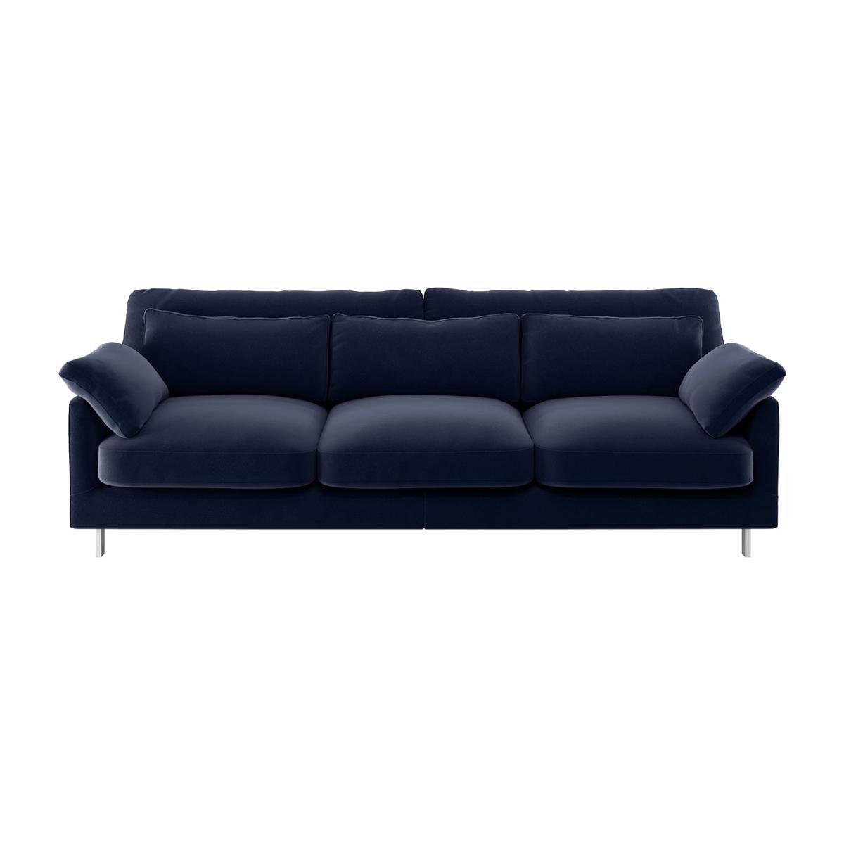 Habitat Cuscino 3 Seater Velvet Sofa - Navy – image 1