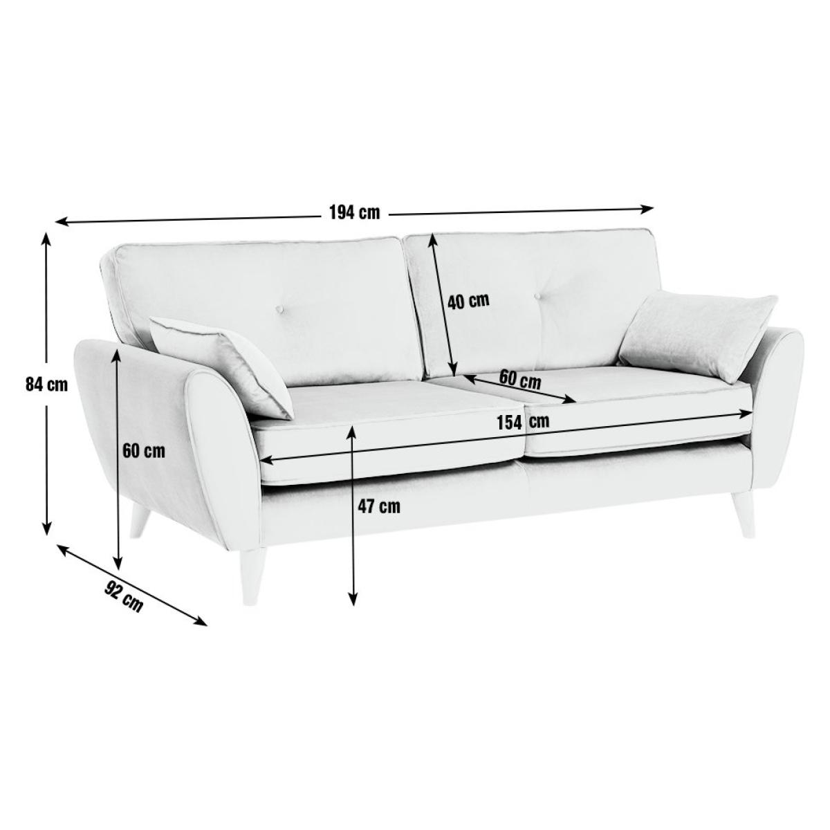 Habitat Iris Fabric 3 Seater Sofa - Grey – image 3