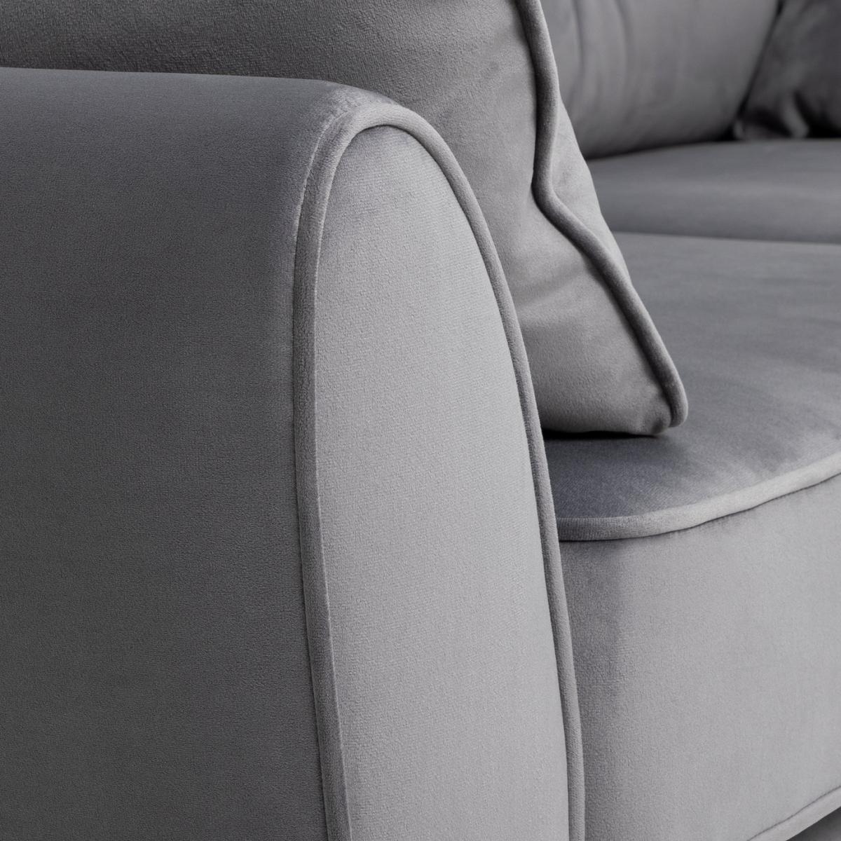 Habitat Iris Fabric 3 Seater Sofa - Grey – image 8