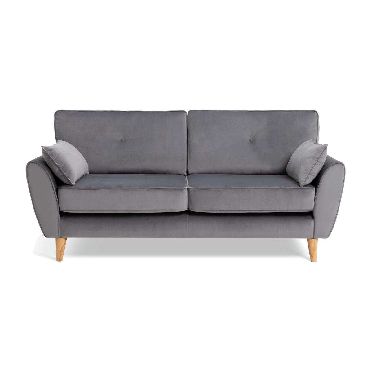 Habitat Iris Fabric 3 Seater Sofa - Grey – image 1