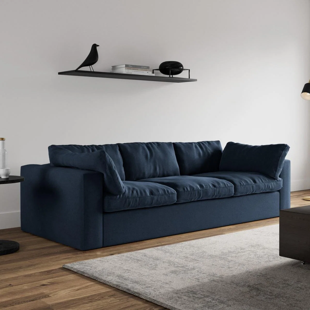 Swoon Seattle Fabric 3 Seater Sofa - Indigo Blue – image 3