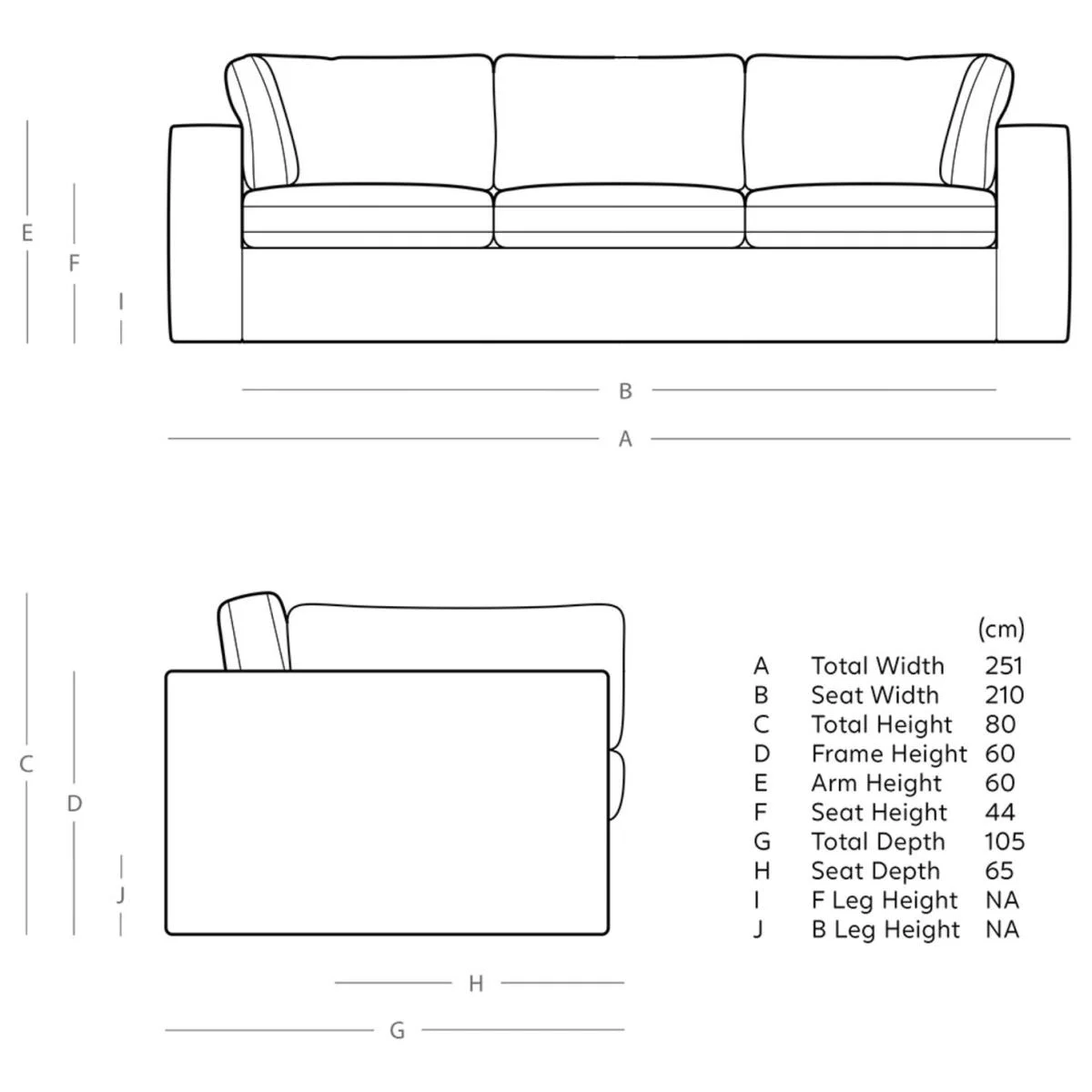 Swoon Seattle Fabric 3 Seater Sofa - Indigo Blue – image 8