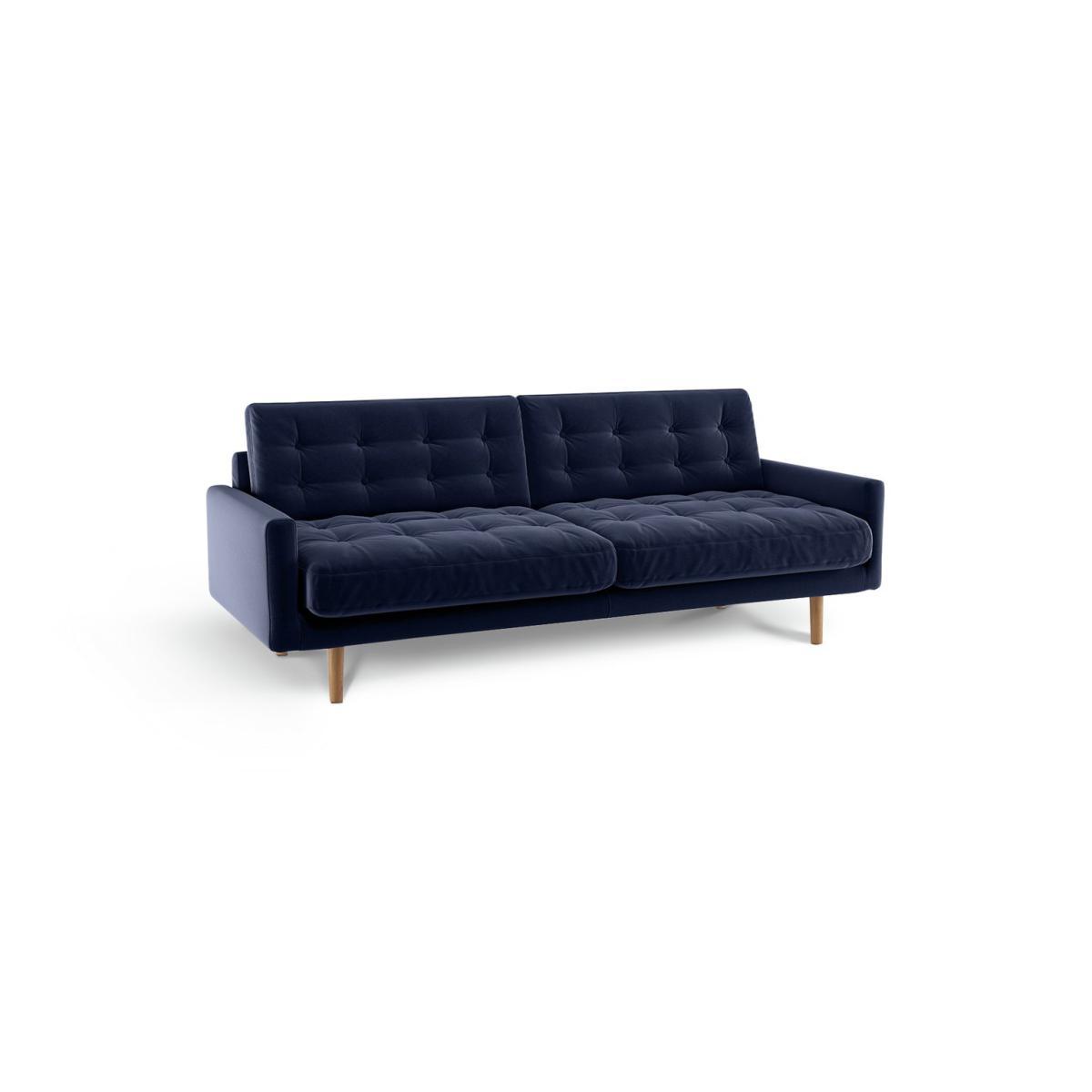 Habitat Fenner 3 Seater Velvet Sofa - Navy – image 3