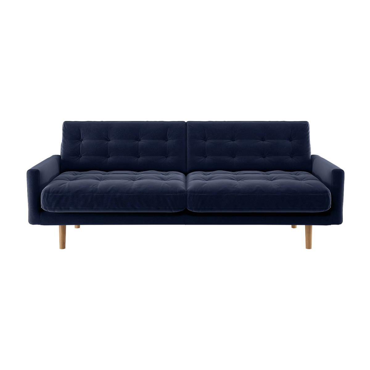 Habitat Fenner 3 Seater Velvet Sofa - Navy – image 1