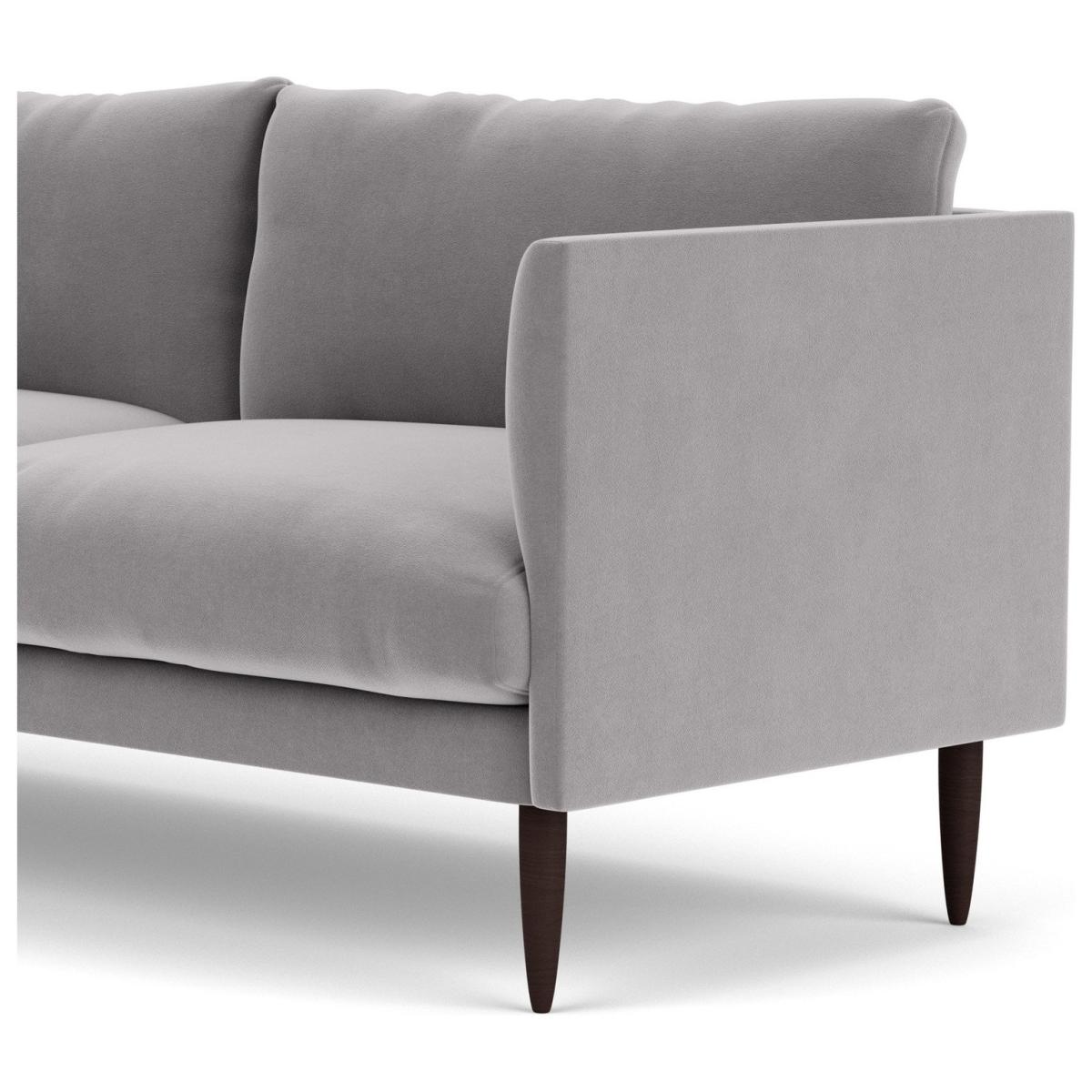 Swoon Luna Velvet 3 Seater Sofa - Silver Grey – image 5