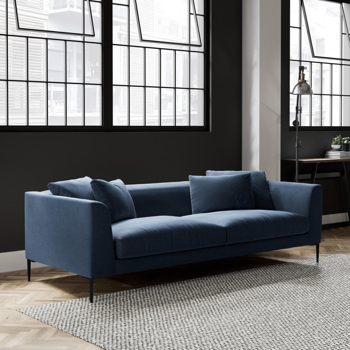 Swoon Alena Fabric 3 Seater Sofa - Indigo Blue – image 3