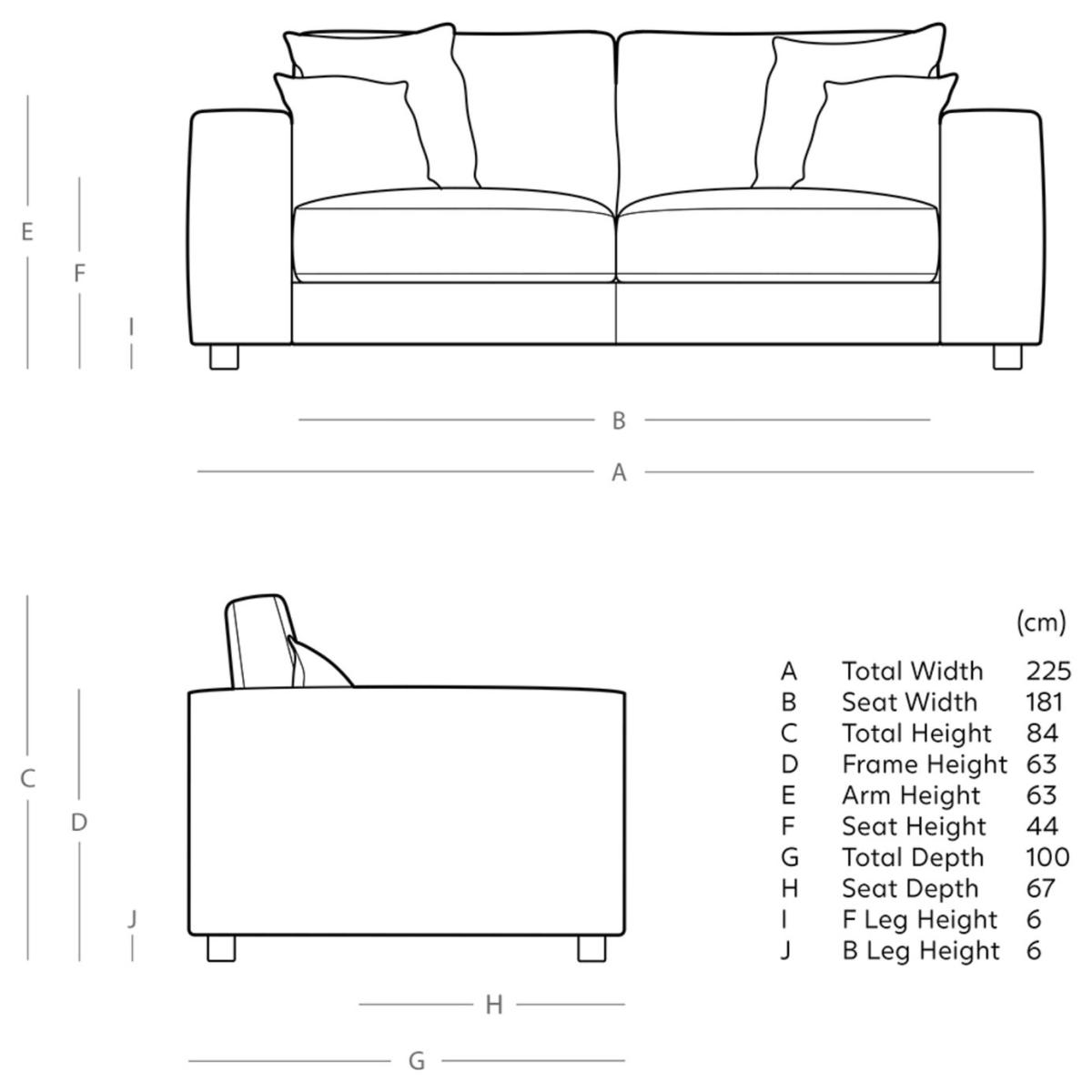 Swoon Althaea Velvet 3 Seater Sofa - Kingfisher Blue – image 8