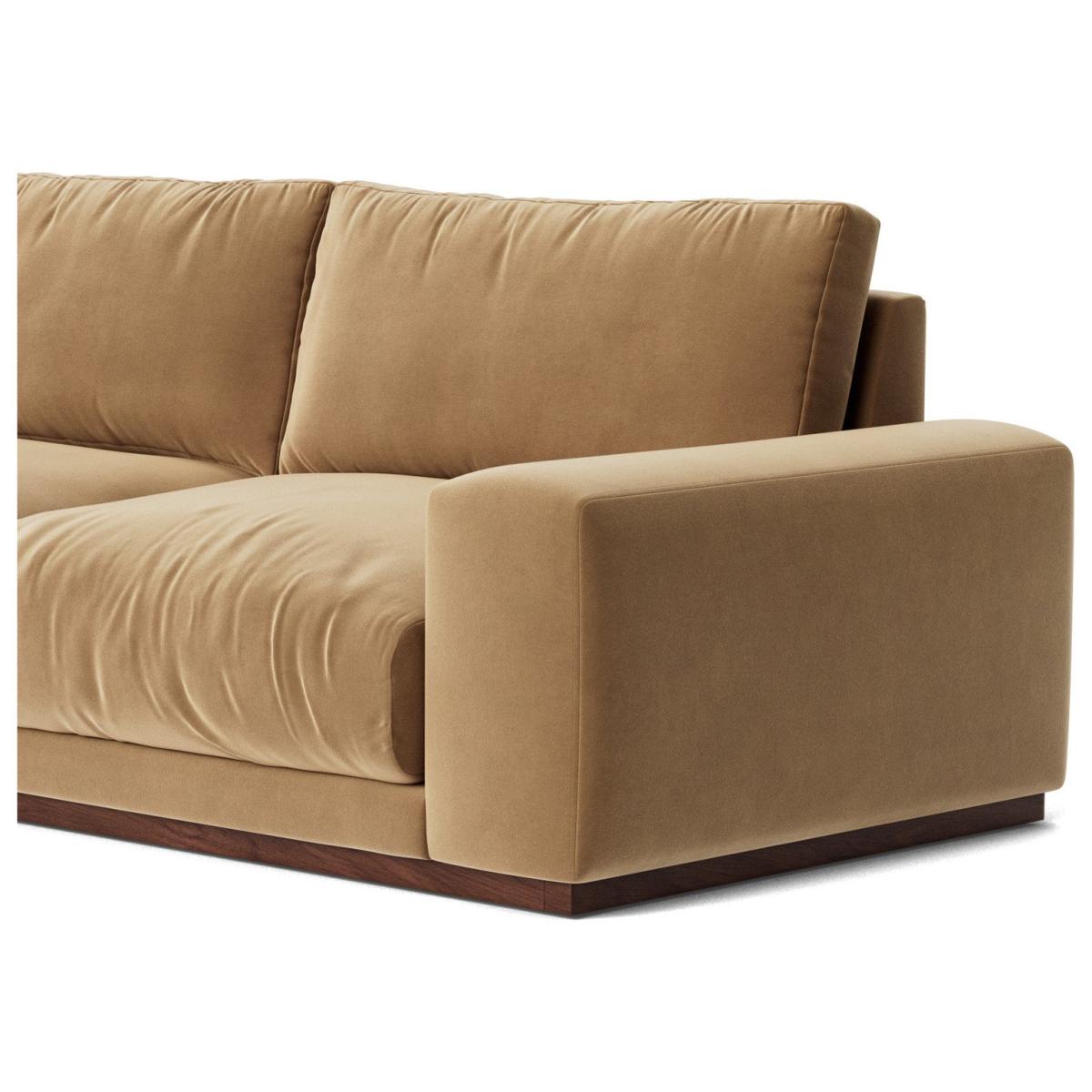 Swoon Denver Velvet 3 Seater Sofa - Biscuit – image 4