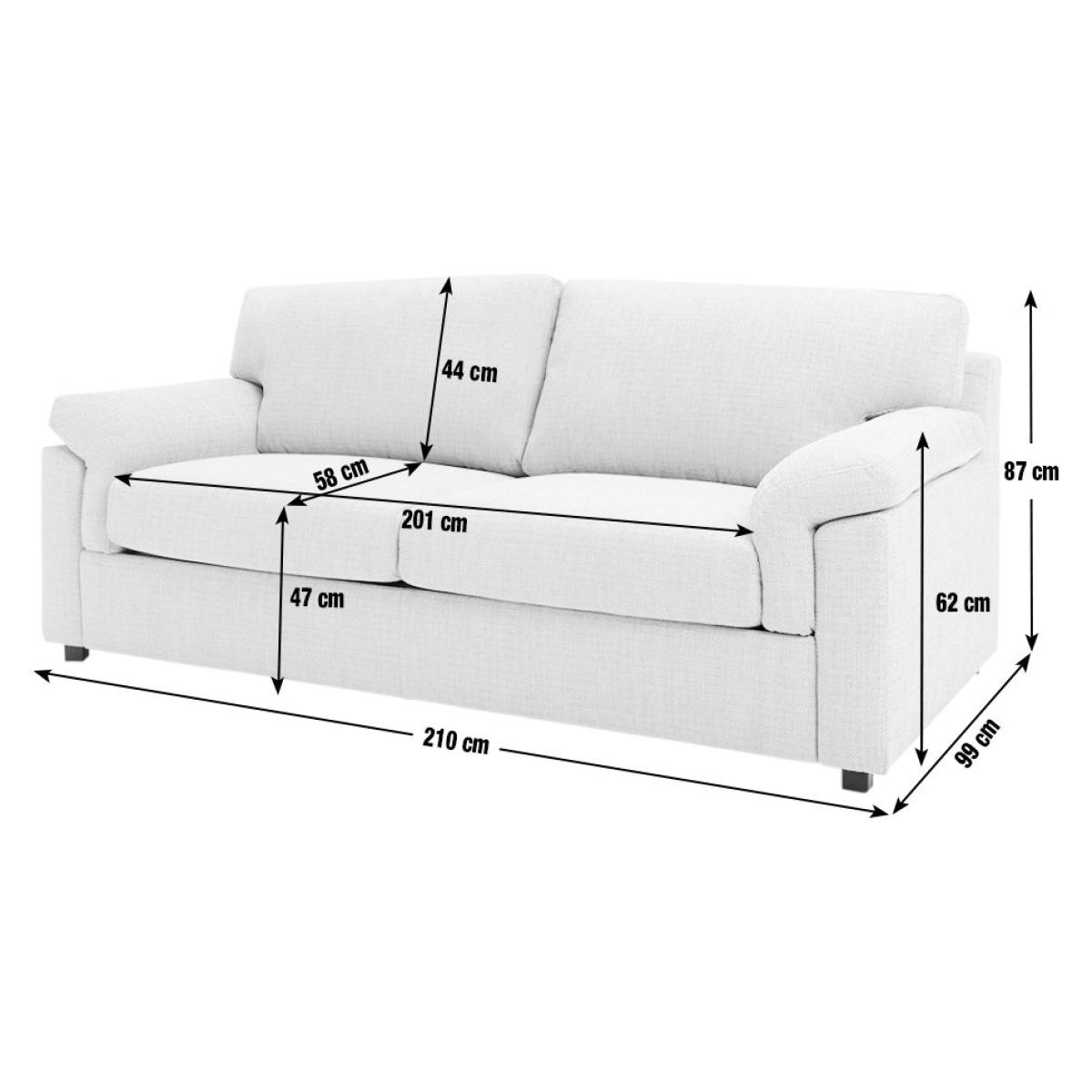 Habitat Florence Fabric 3 Seater Sofa - Cream – image 4