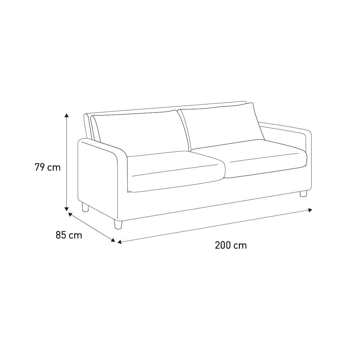 Habitat Chester 3 Seater Fabric Sofa - Charcoal – image 7