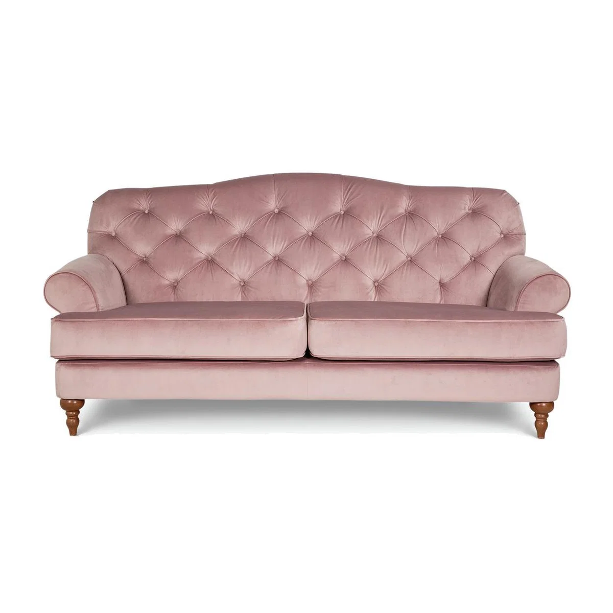 Habitat Valerie 3 Seater Velvet Sofa - Blush Pink – image 1