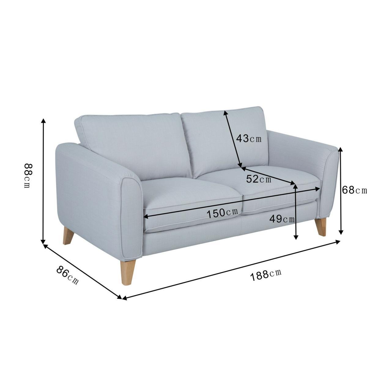 Habitat Cooper 3 Seater Fabric Sofa - Charcoal – image 7