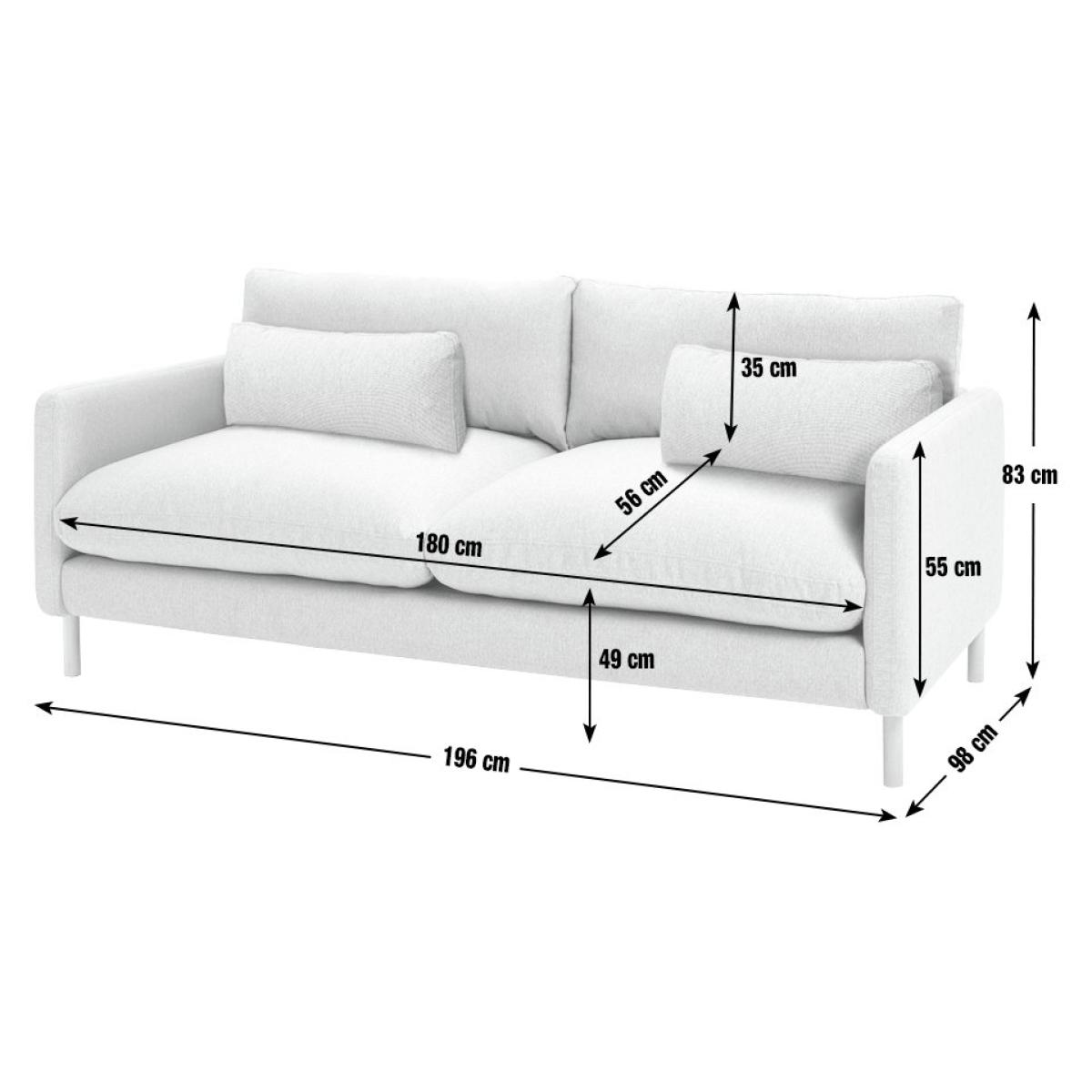 Habitat Paola Fabric 3 Seater Sofa - Grey – image 4