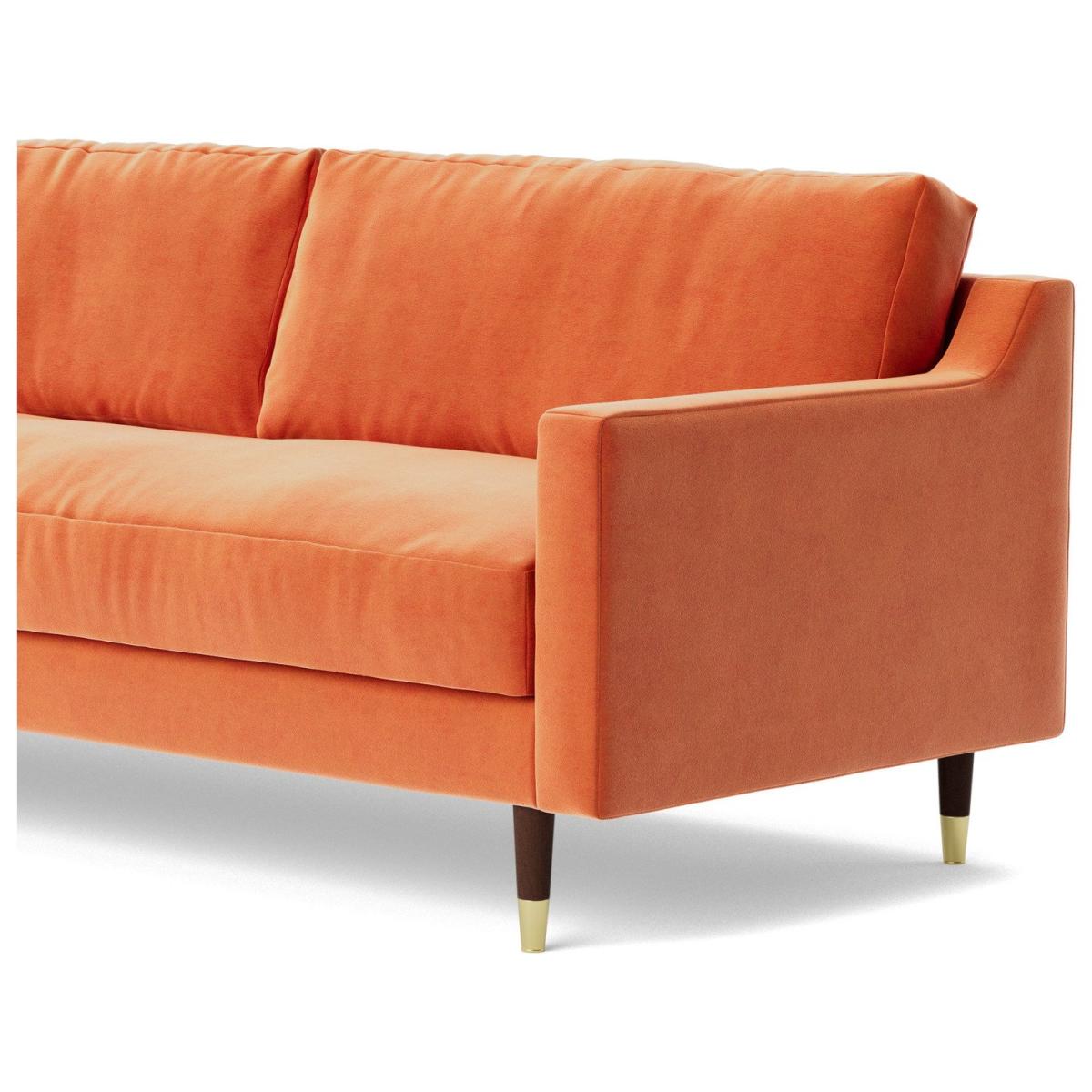 Swoon Rieti Velvet 3 Seater Sofa - Burnt Orange – image 5