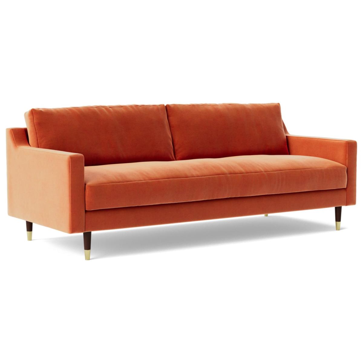 Swoon Rieti Velvet 3 Seater Sofa - Burnt Orange – image 7