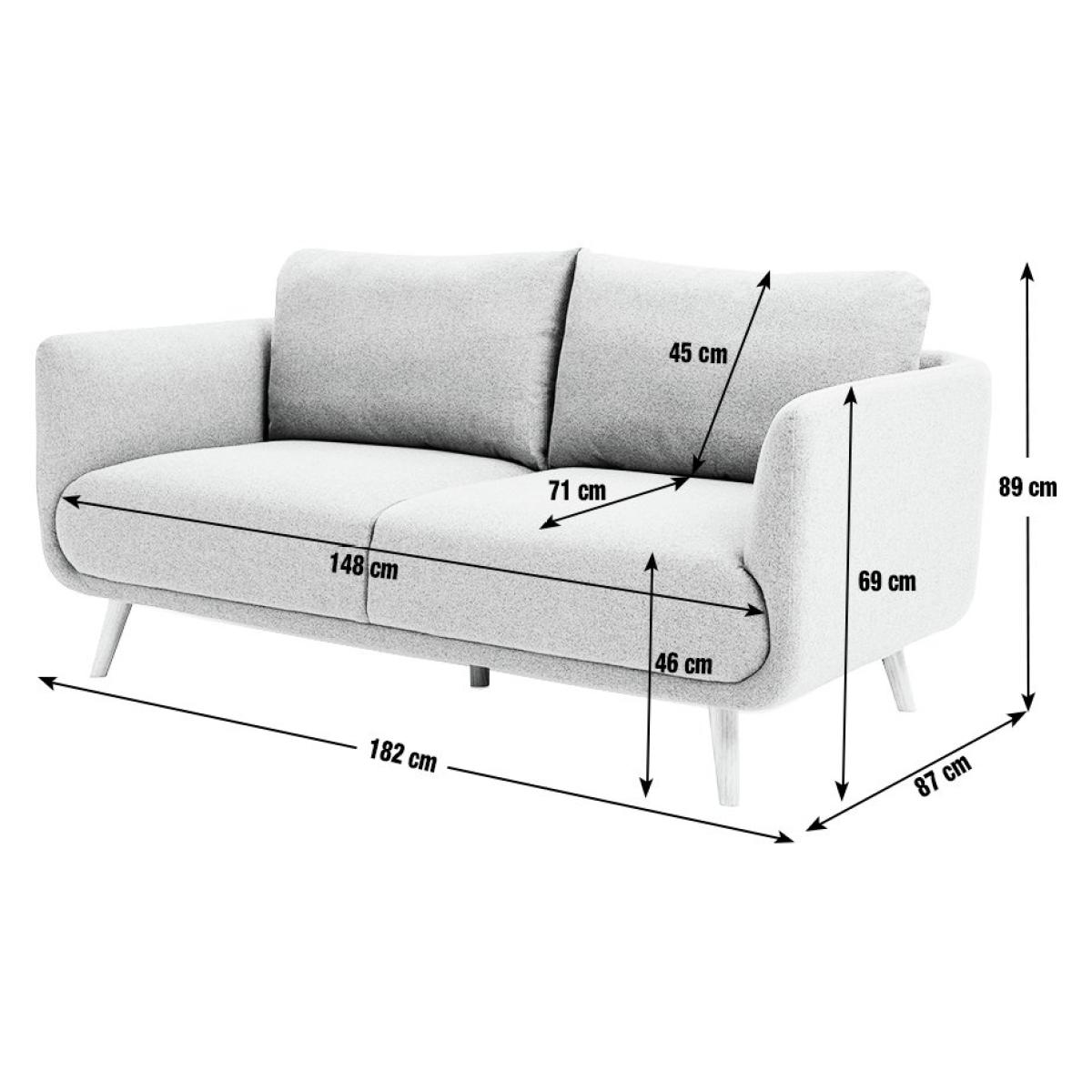 Habitat Alfie Fabric 3 Seater Sofa - Grey – image 4