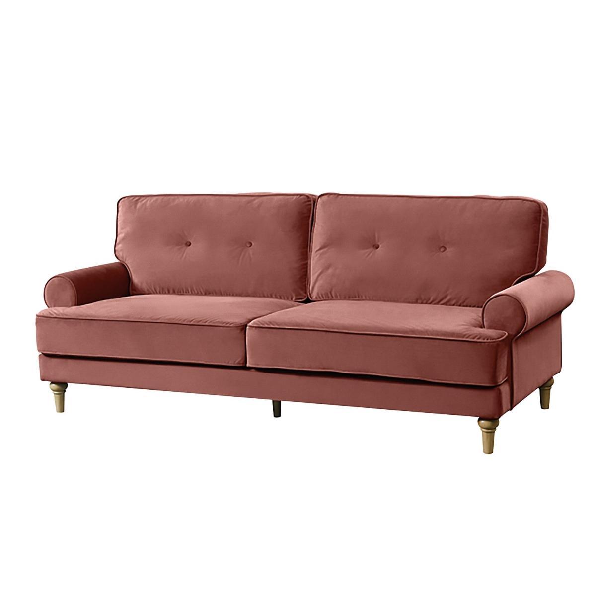Habitat Vienna 3 Seater Velvet Sofa - Rose – image 2