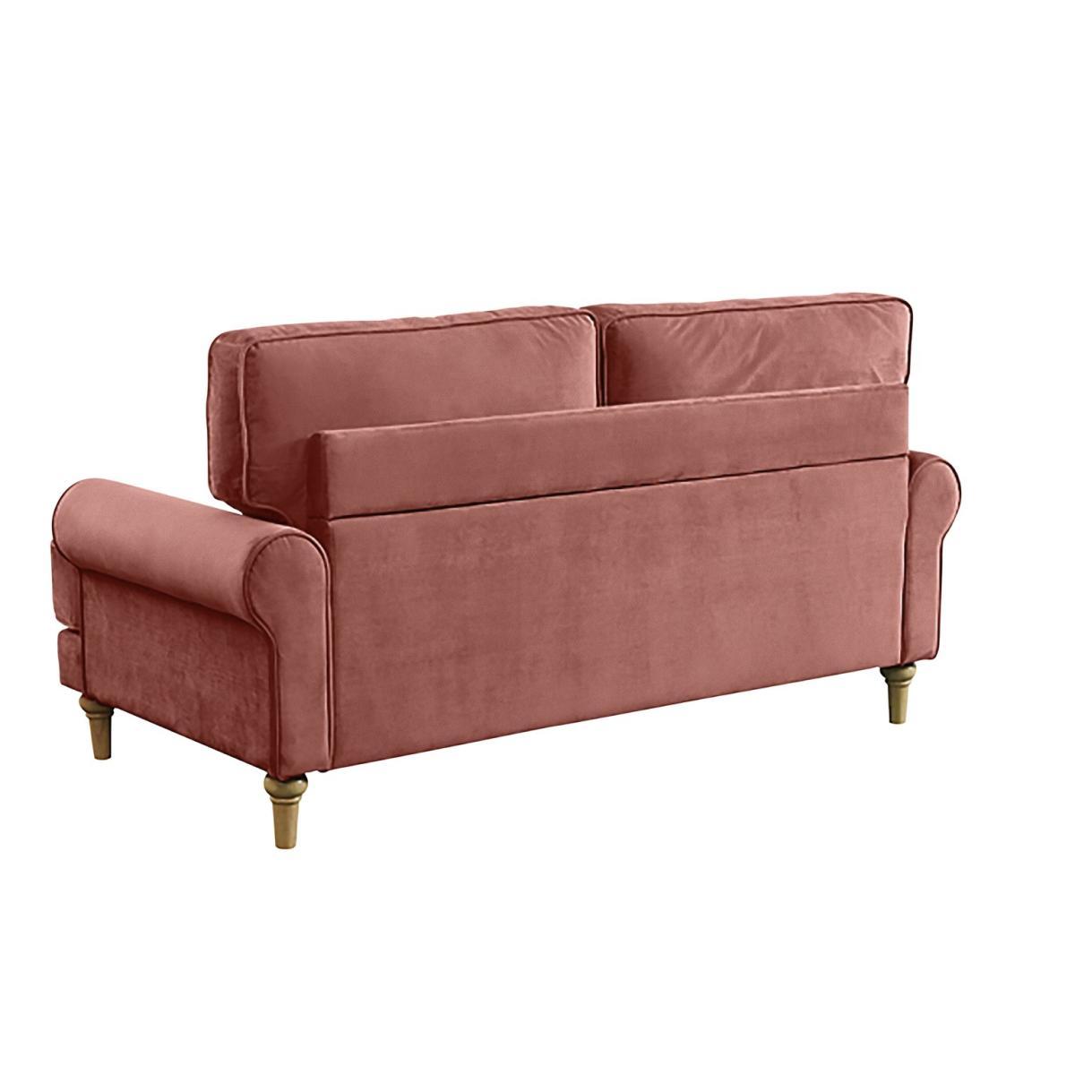 Habitat Vienna 3 Seater Velvet Sofa - Rose – image 3