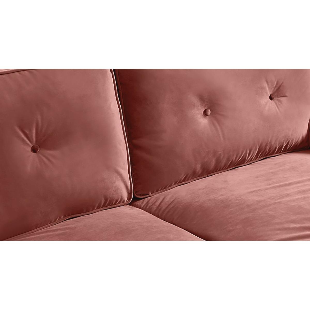 Habitat Vienna 3 Seater Velvet Sofa - Rose – image 5