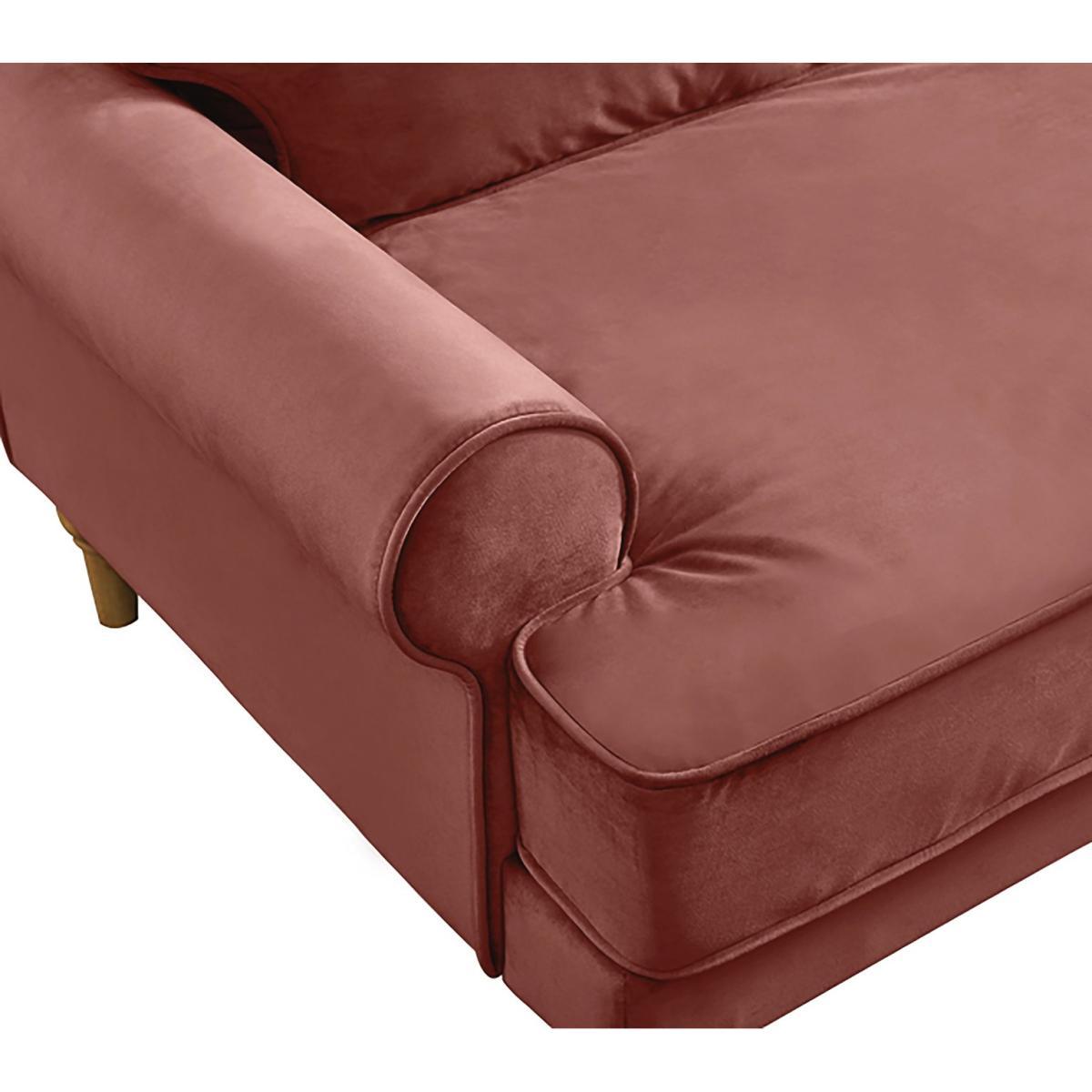 Habitat Vienna 3 Seater Velvet Sofa - Rose – image 6