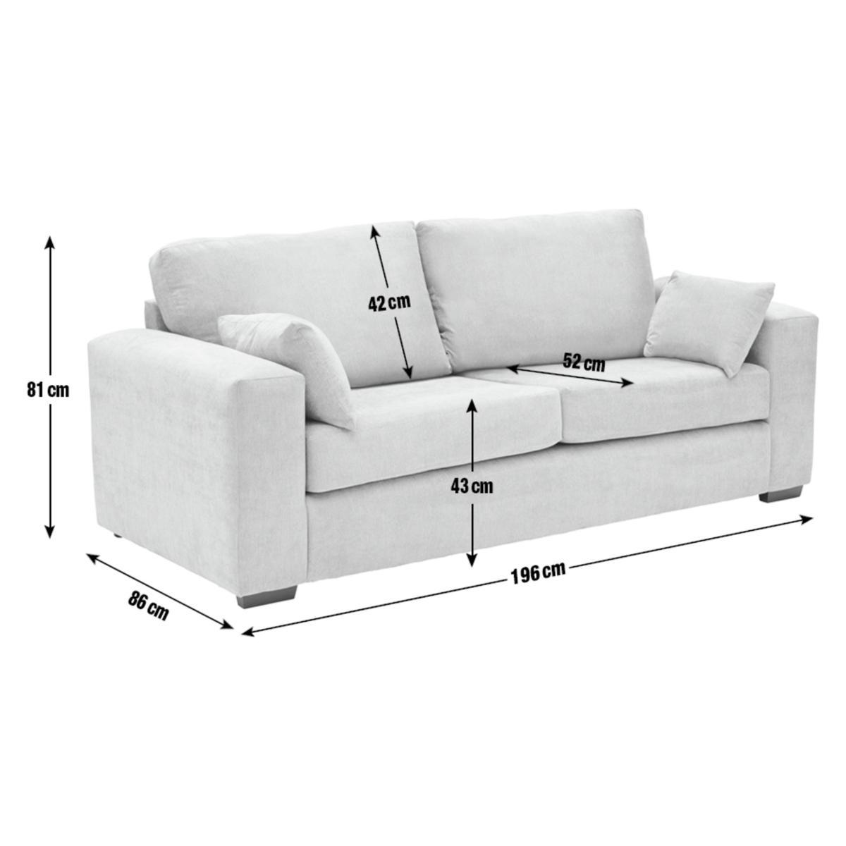 Habitat Eton 3 Seater Fabric Sofa - Charcoal – image 4
