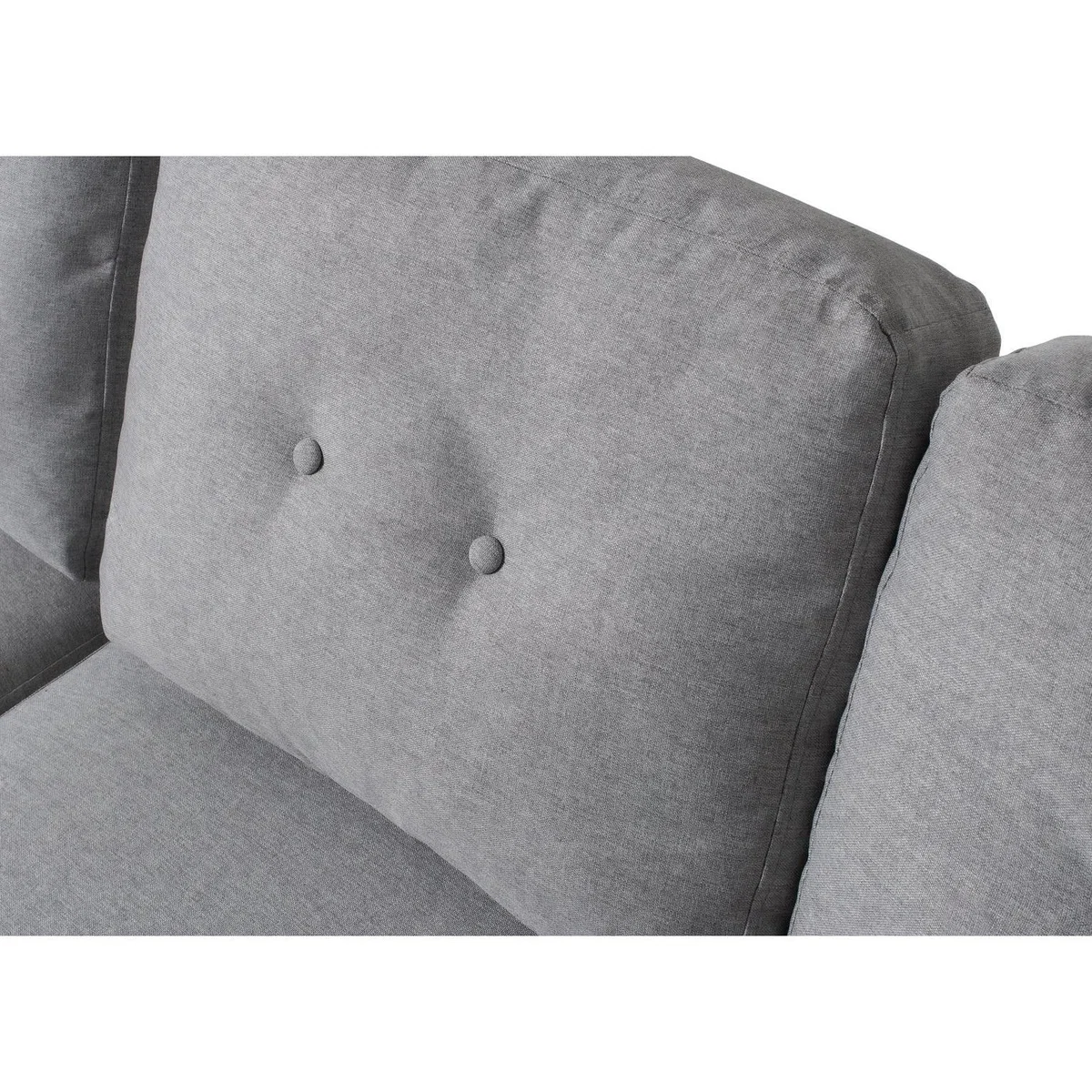 Habitat Joshua 3 Seater Fabric Sofa - Light Grey – image 6