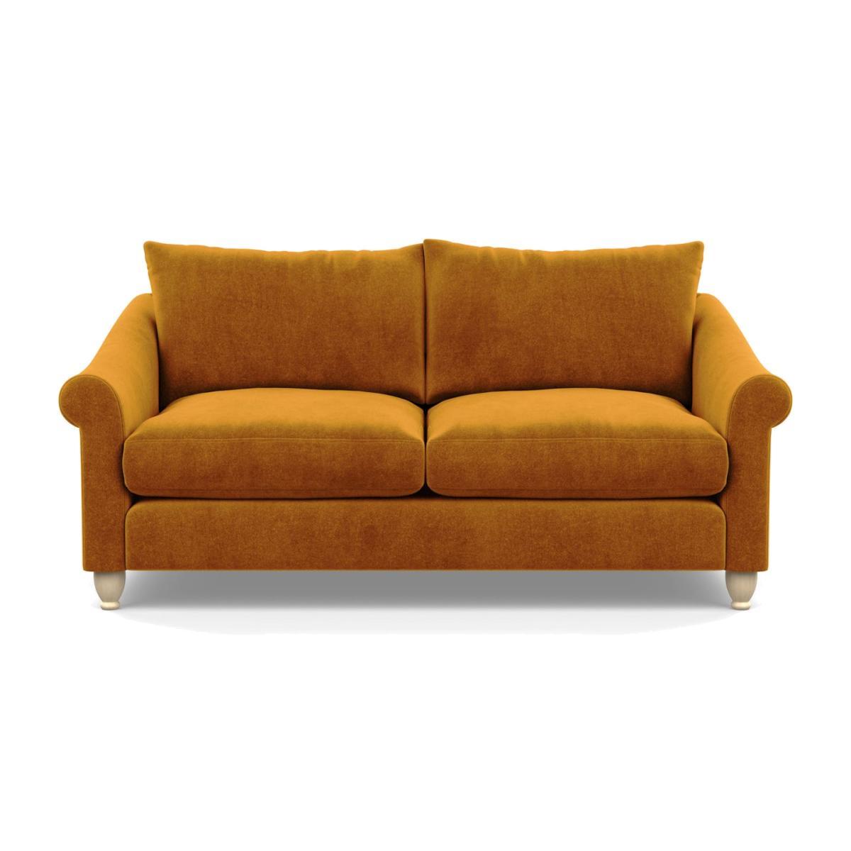 Heal's Devon 3 Seater Smart Linen Mix Duck Egg Dark Brown Stain Beech Feet - Heal's UK Furniture – image 1