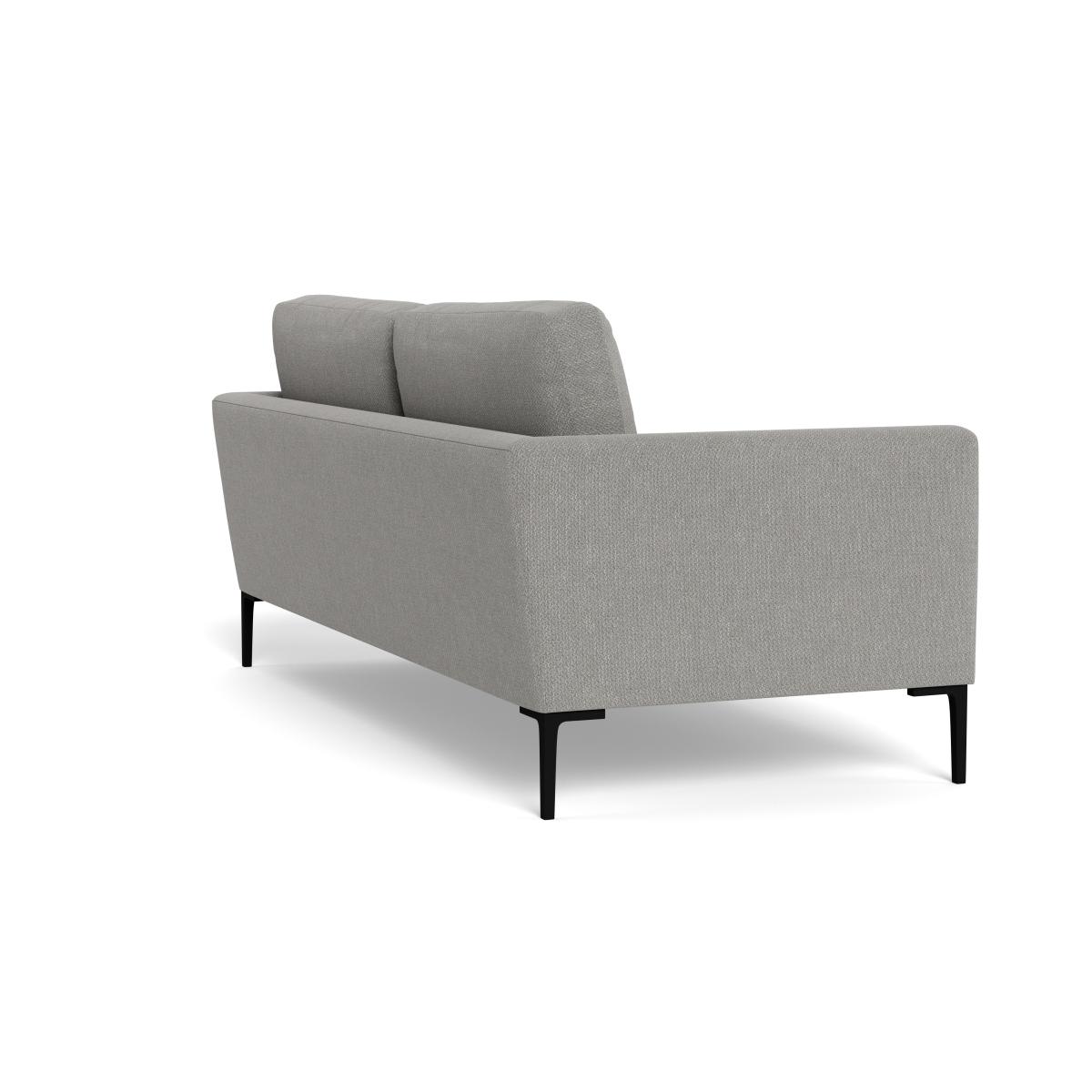 Heal's Eton 3 Seater Sofa Texture Pale Grey Brass Feet – image 5