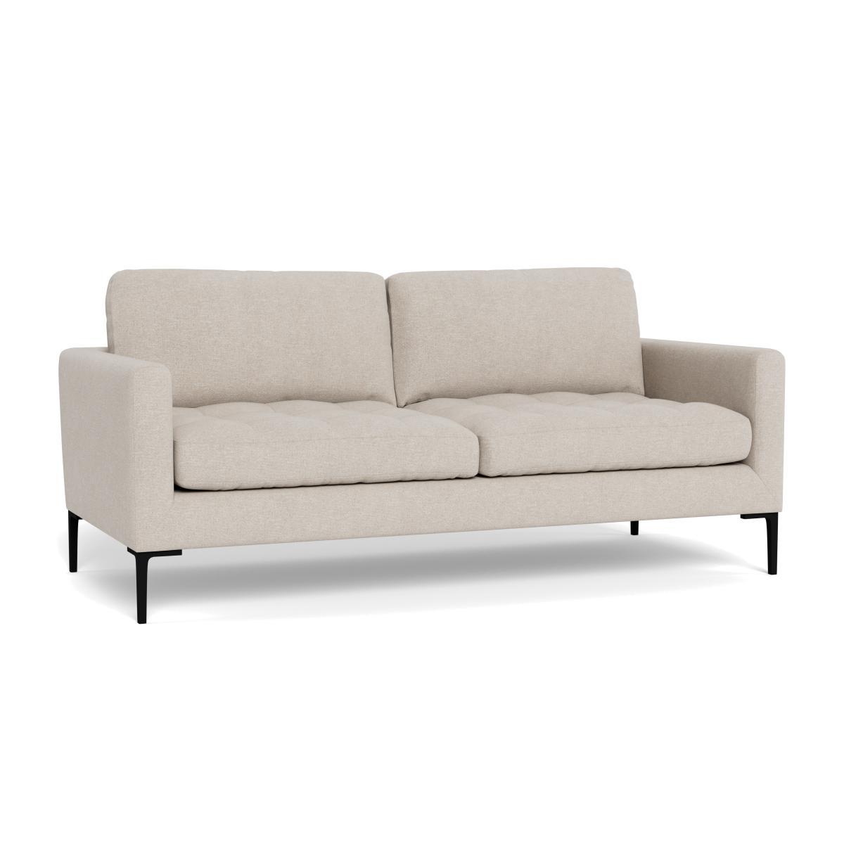Heal's Eton 3 Seater Sofa Texture Limestone Brass Feet - Heal's UK Furniture – image 1