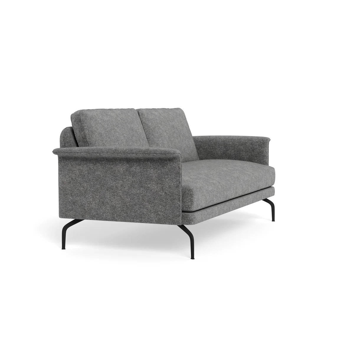 Heal's Iver 3 Seater Sofa Melton Wool Shale Black Feet – image 3