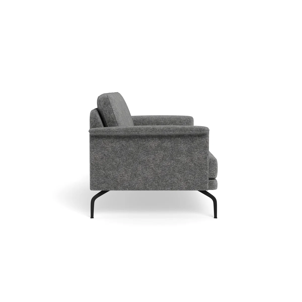 Heal's Iver 3 Seater Sofa Melton Wool Shale Black Feet – image 4
