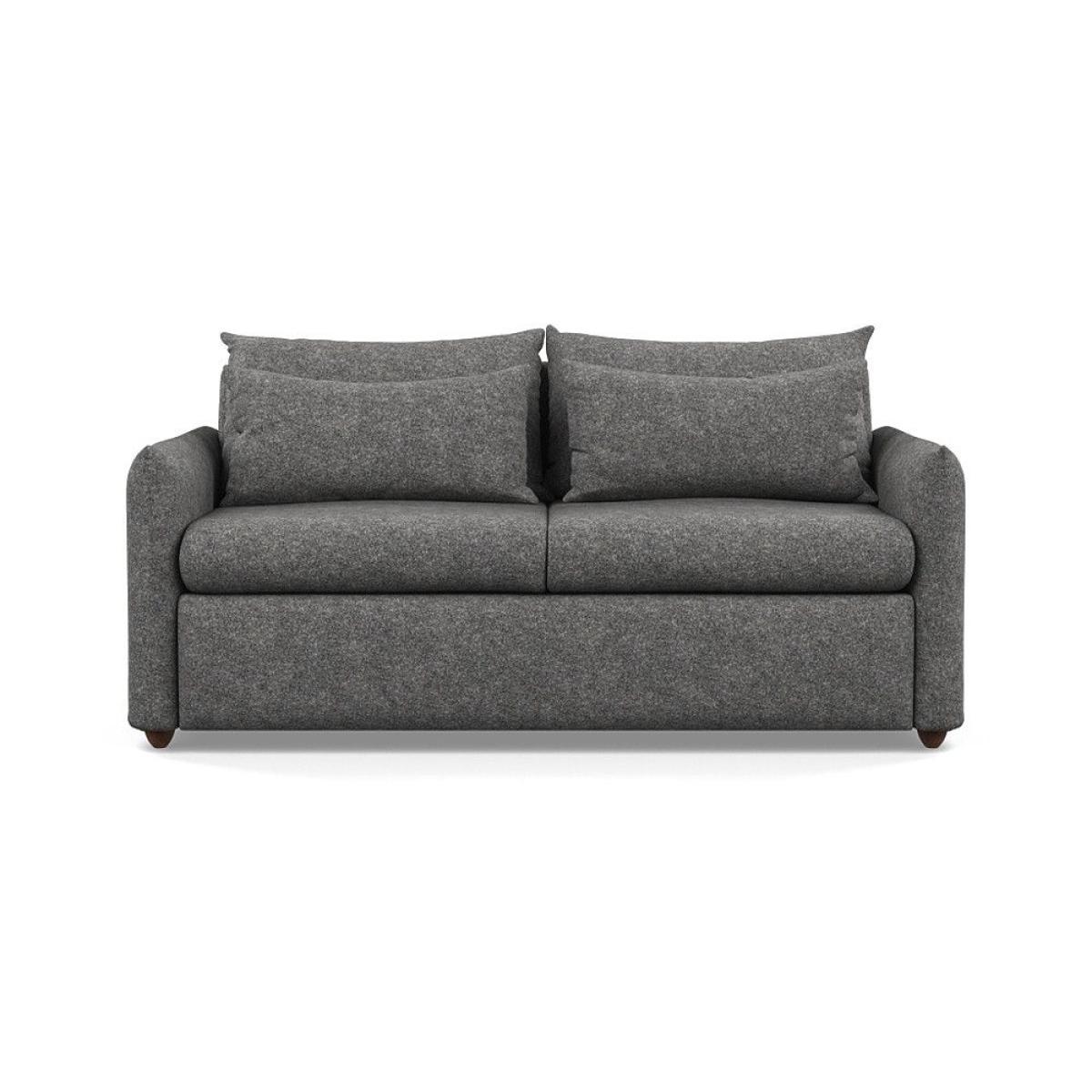 Heal's Pillow 3 Seater Sofa Bed Smart Luxe Velvet Cognac Black Feet - Heal's UK Furniture – image 12
