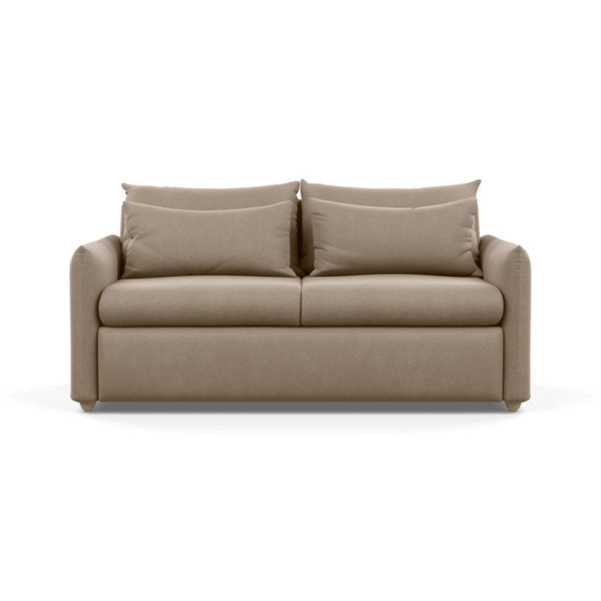 Heal's Pillow 3 Seater Sofa Bed Smart Luxe Velvet Cognac Black Feet - Heal's UK Furniture – image 13