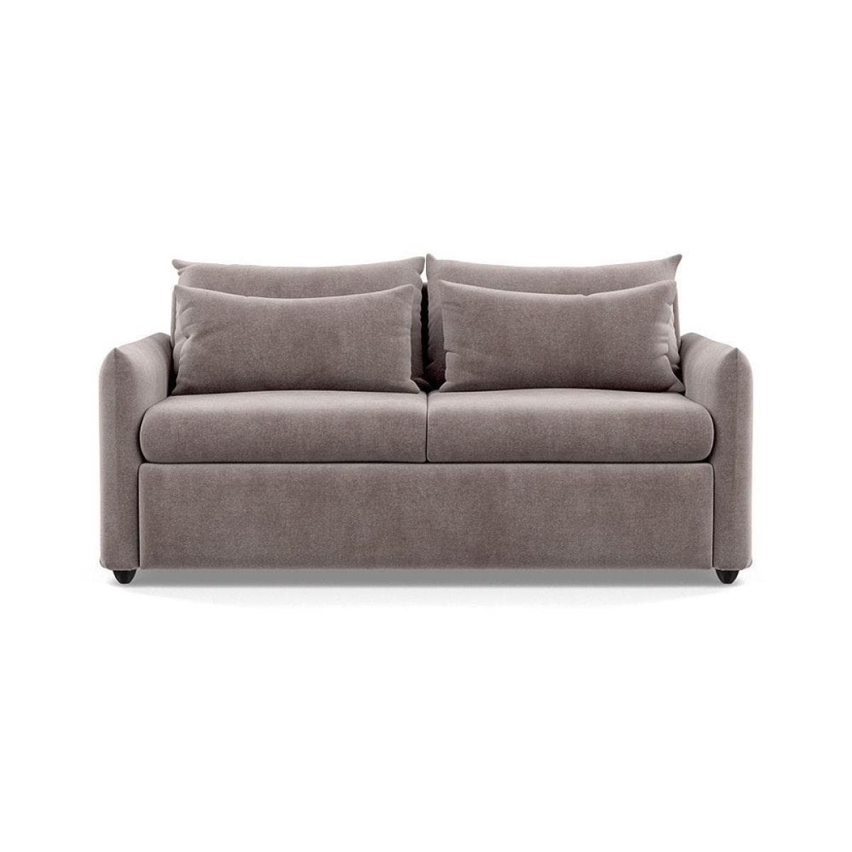 Heal's Pillow 3 Seater Sofa Bed Smart Luxe Velvet Cognac Black Feet - Heal's UK Furniture – image 16