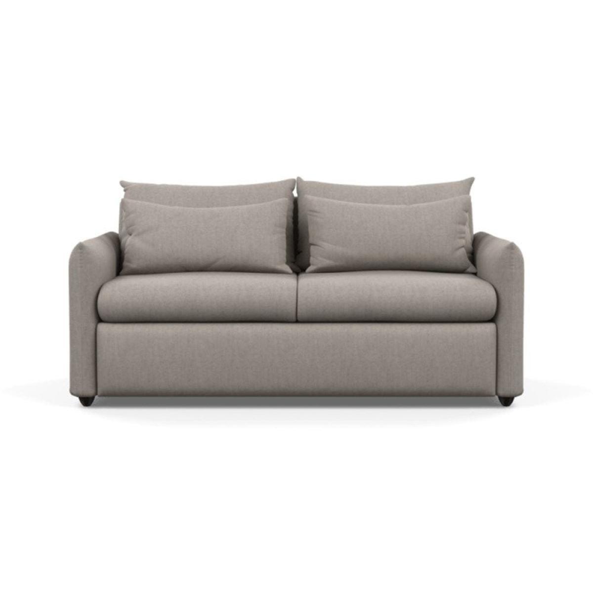 Heal's Pillow 3 Seater Sofa Bed Smart Luxe Velvet Cognac Black Feet - Heal's UK Furniture – image 18