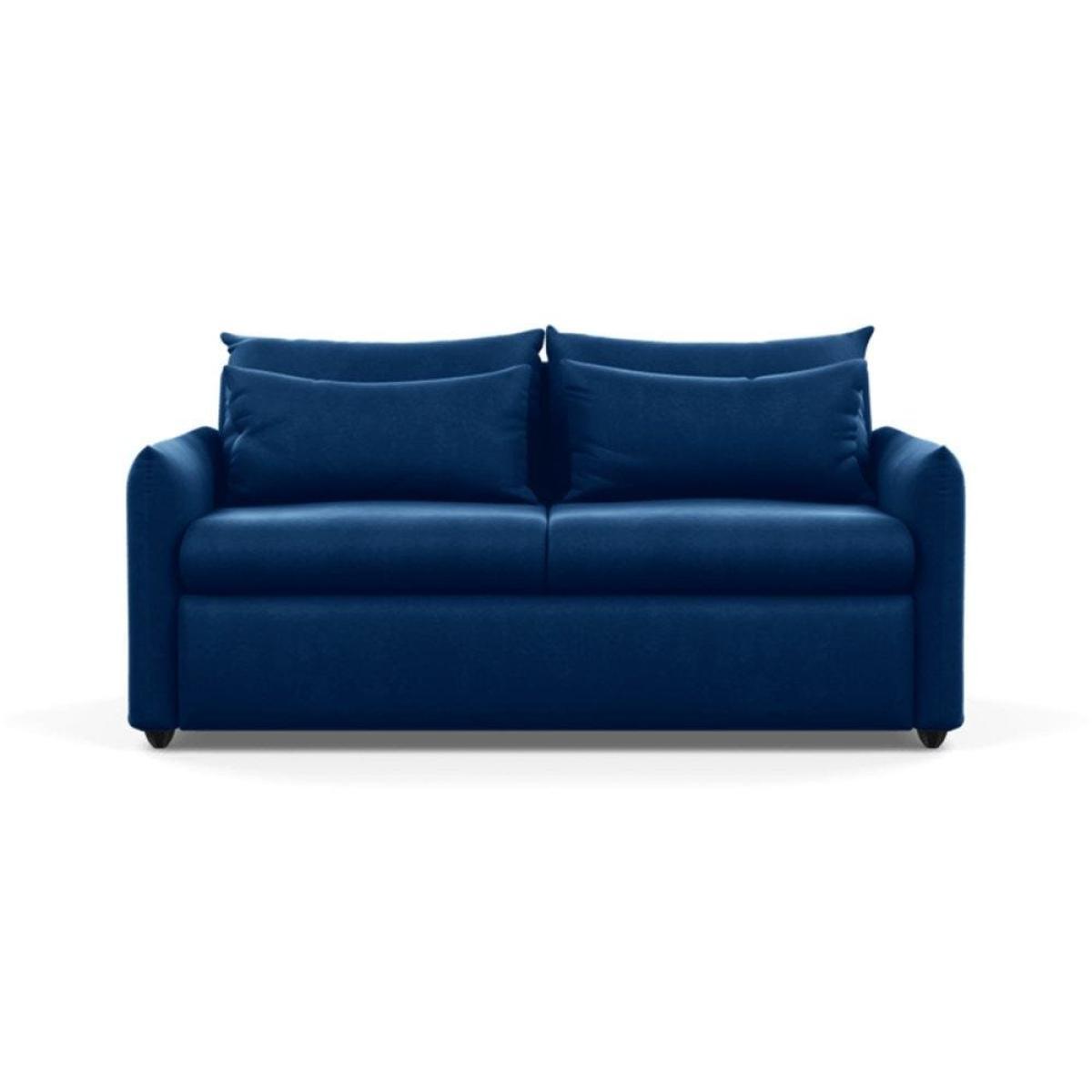 Heal's Pillow 3 Seater Sofa Bed Smart Luxe Velvet Cognac Black Feet - Heal's UK Furniture – image 20