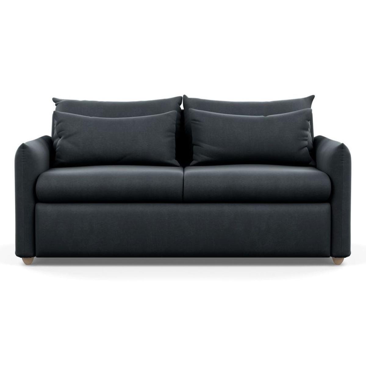 Heal's Pillow 3 Seater Sofa Bed Smart Luxe Velvet Cognac Black Feet - Heal's UK Furniture – image 3