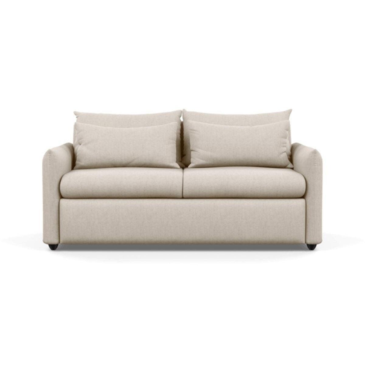 Heal's Pillow 3 Seater Sofa Bed Smart Luxe Velvet Cognac Black Feet - Heal's UK Furniture – image 28