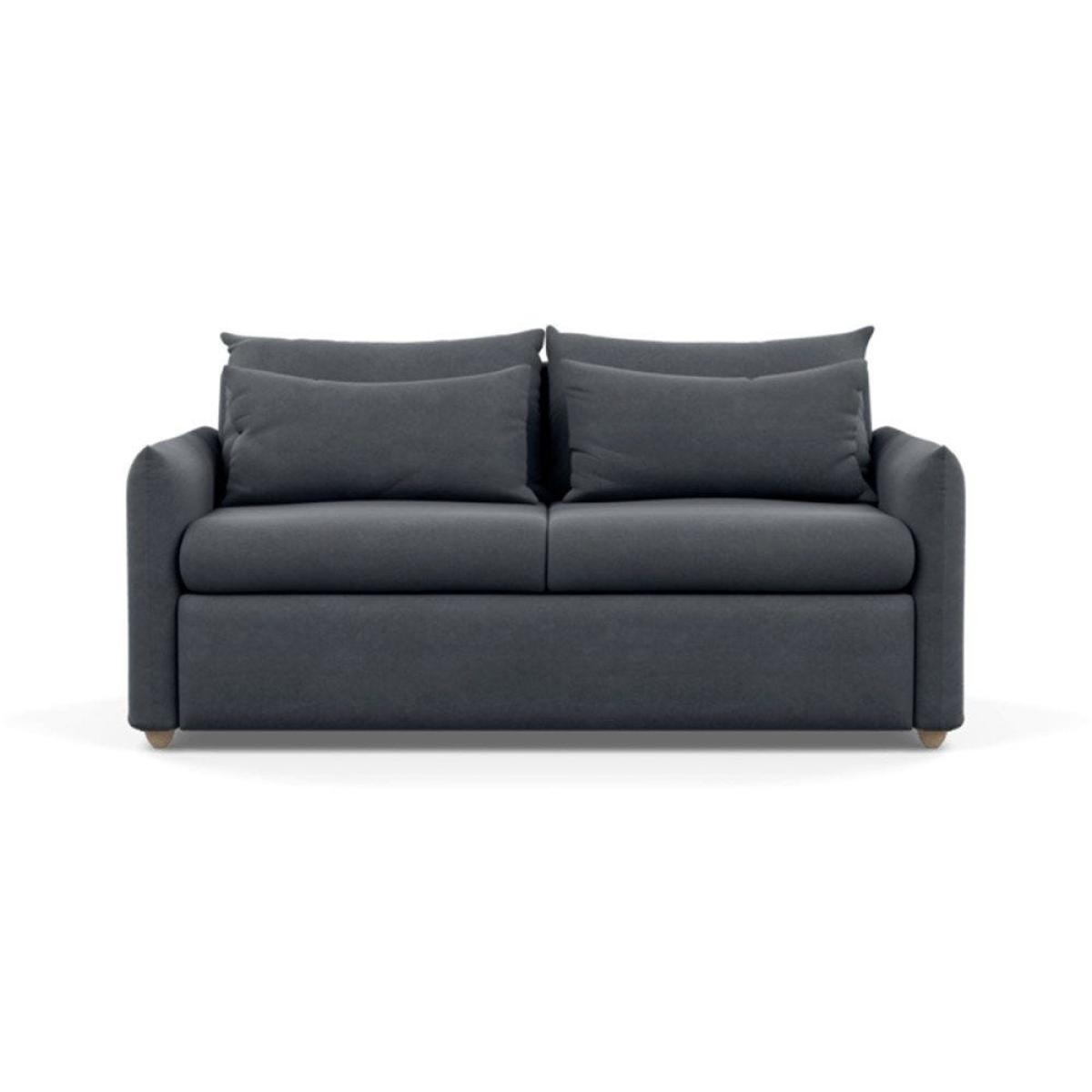 Heal's Pillow 3 Seater Sofa Bed Smart Luxe Velvet Cognac Black Feet - Heal's UK Furniture – image 34