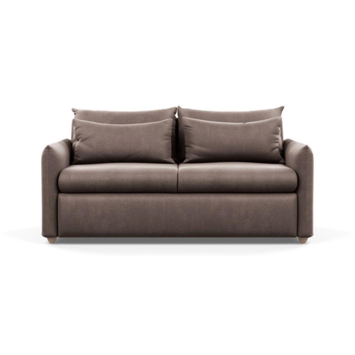 Heal's Pillow 3 Seater Sofa Bed Smart Luxe Velvet Cognac Black Feet - Heal's UK Furniture – image 45