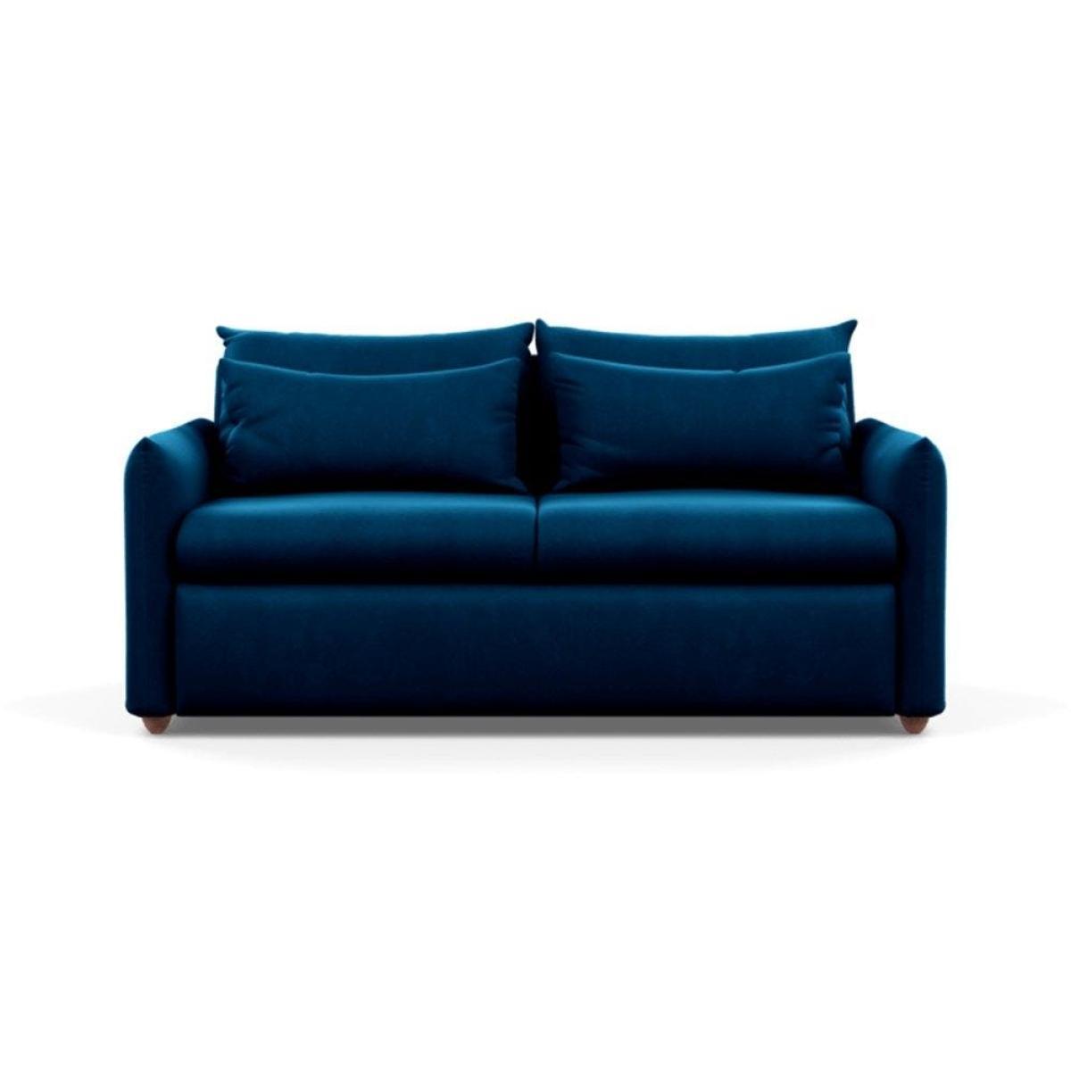 Heal's Pillow 3 Seater Sofa Bed Smart Luxe Velvet Cognac Black Feet - Heal's UK Furniture – image 49
