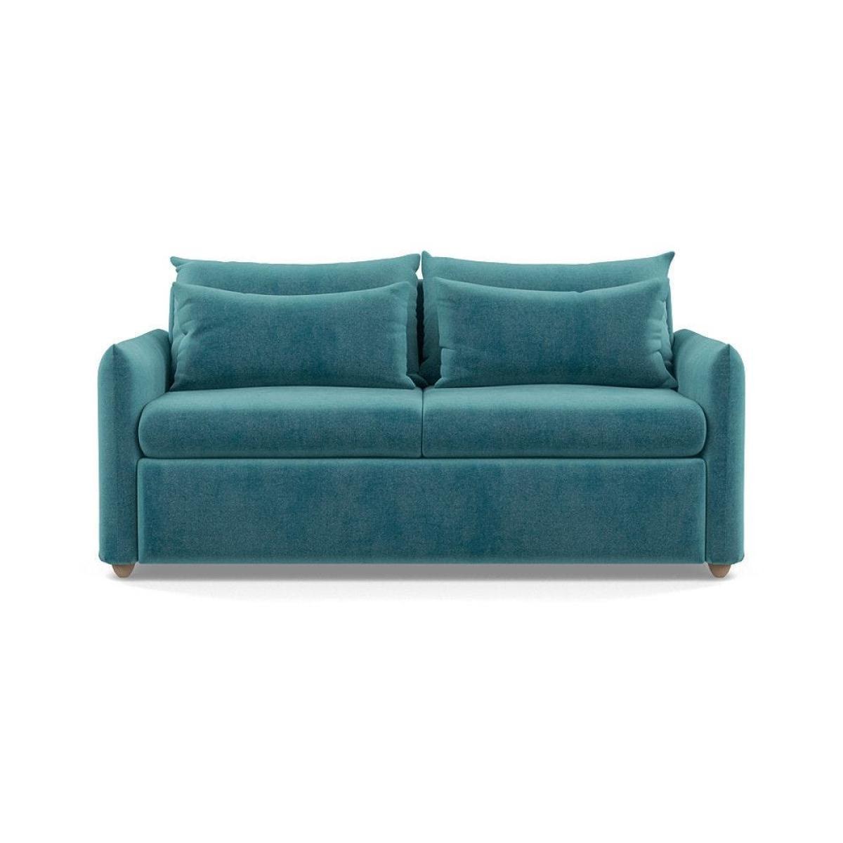 Heal's Pillow 3 Seater Sofa Bed Smart Luxe Velvet Cognac Black Feet - Heal's UK Furniture – image 6