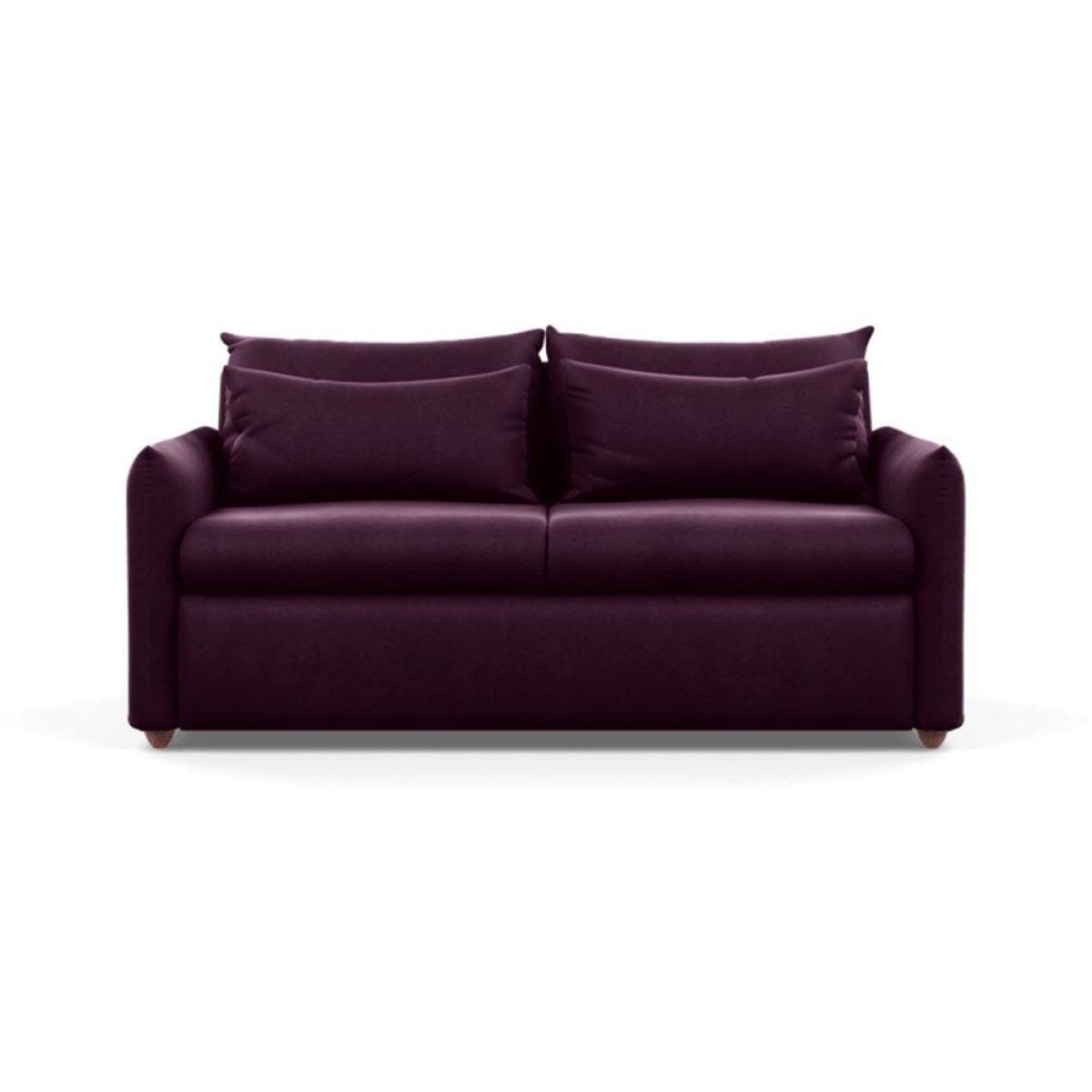 Heal's Pillow 3 Seater Sofa Bed Smart Luxe Velvet Cognac Black Feet - Heal's UK Furniture – image 56