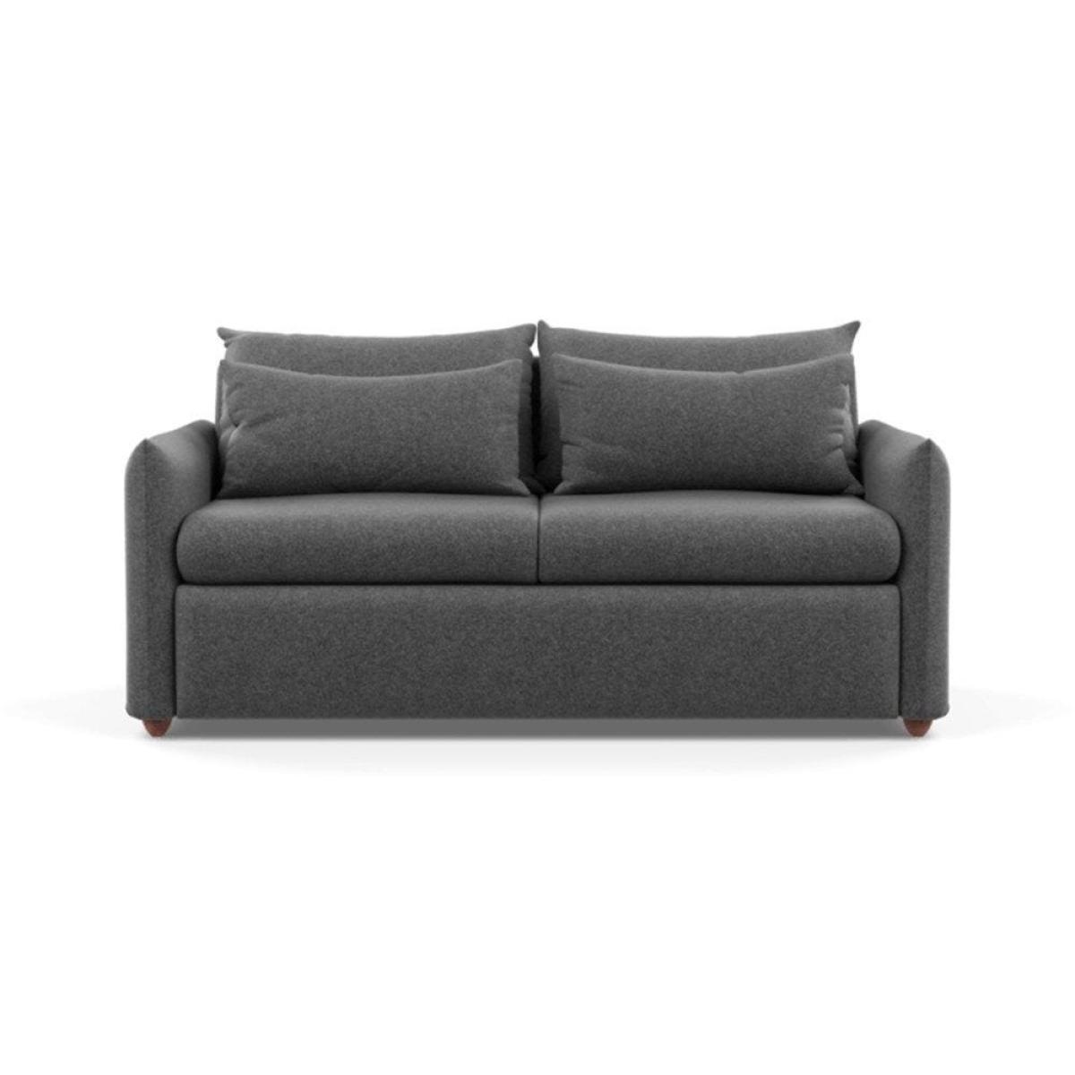 Heal's Pillow 3 Seater Sofa Bed Smart Luxe Velvet Cognac Black Feet - Heal's UK Furniture – image 9