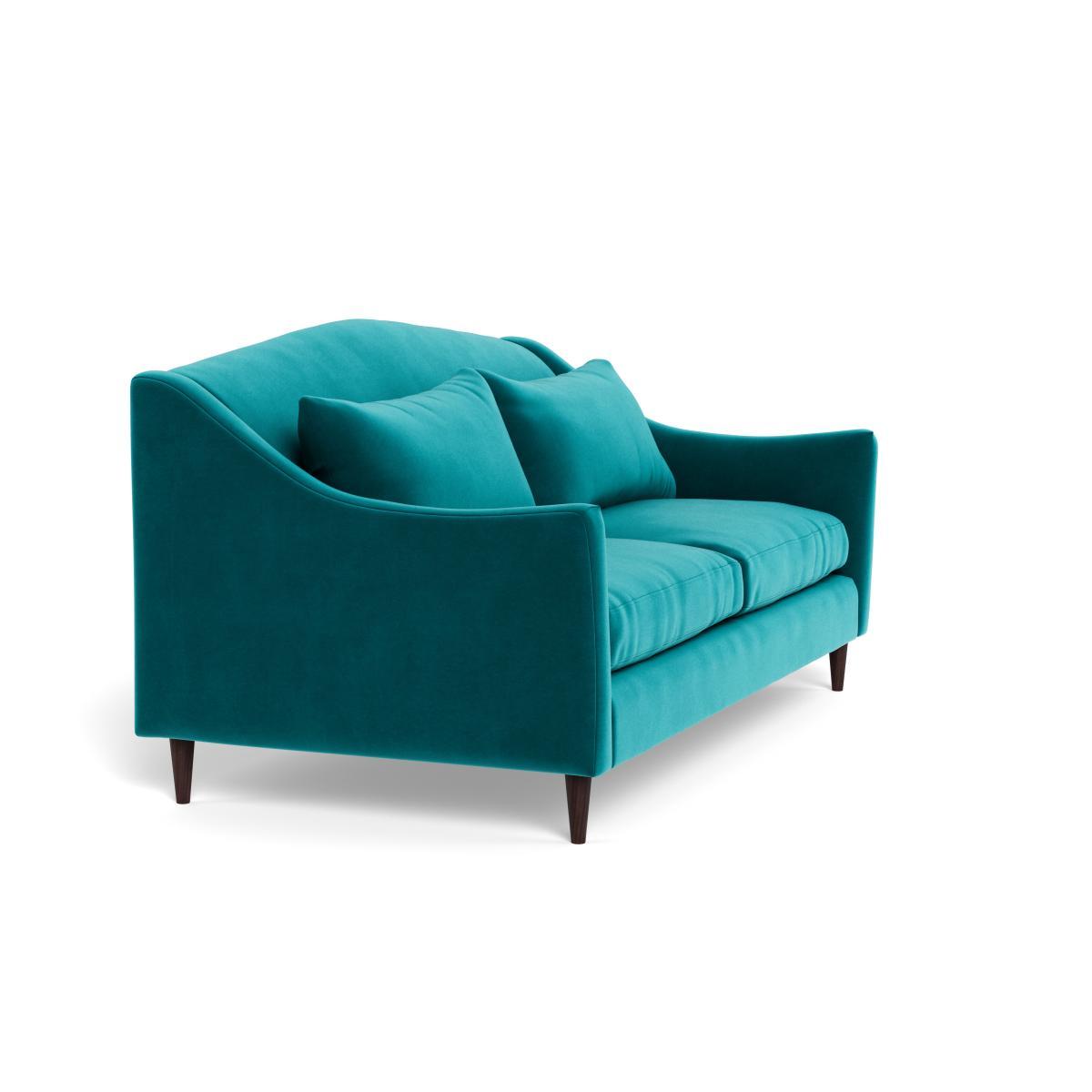 Heal's Somerset 3 Seater Sofa Velvet Petrol Natural - Heal's UK Furniture – image 2