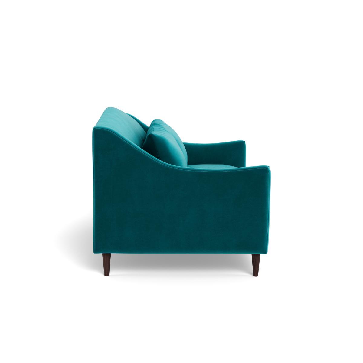 Heal's Somerset 3 Seater Sofa Velvet Petrol Natural - Heal's UK Furniture – image 3
