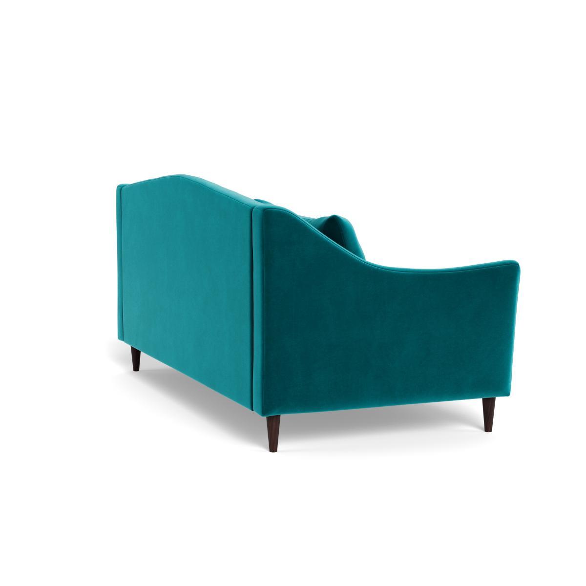 Heal's Somerset 3 Seater Sofa Velvet Petrol Natural - Heal's UK Furniture – image 4